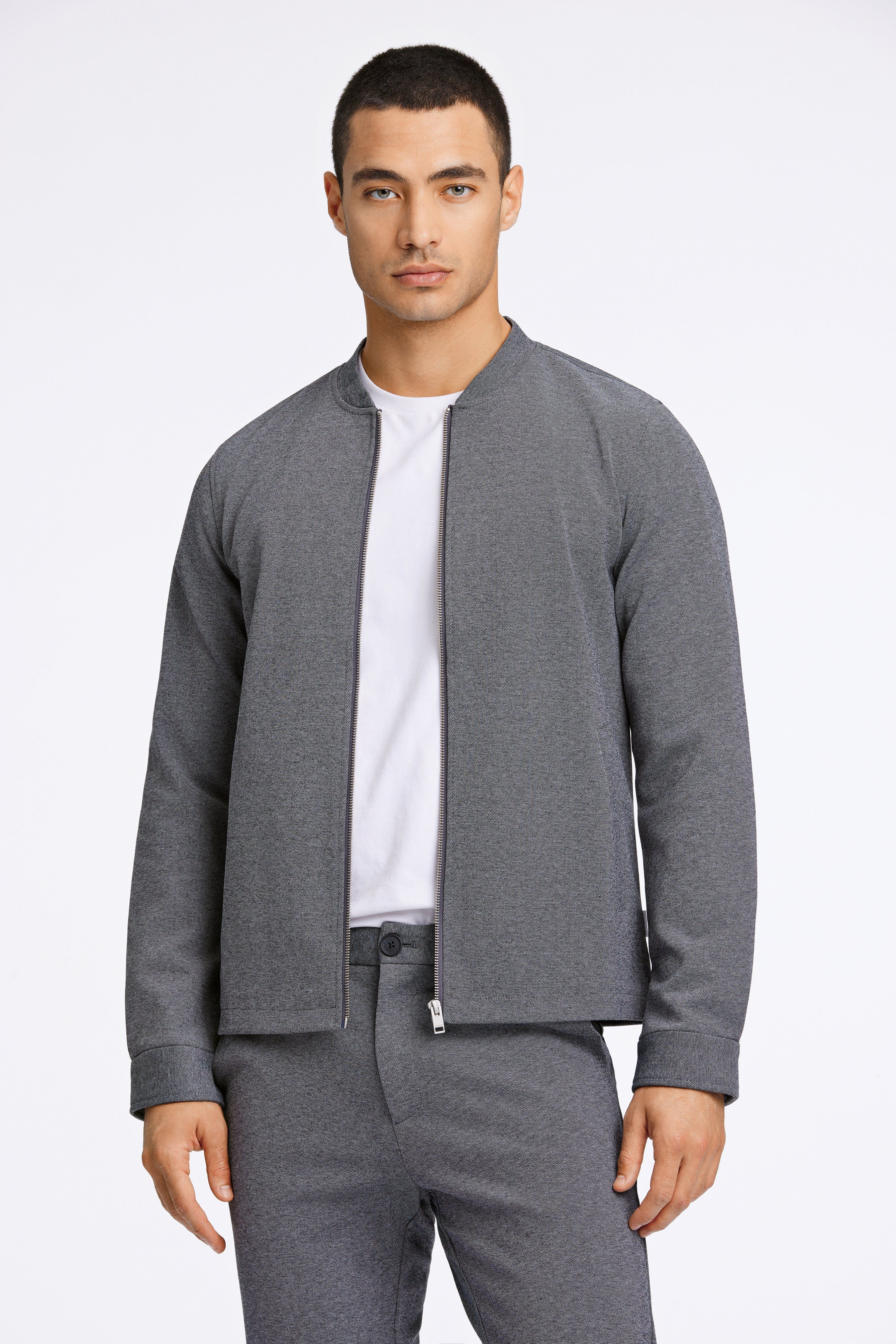 LINDBERGH Functioneel shirt Overshirt met stretch heren casual overhemden maat XXL grijs