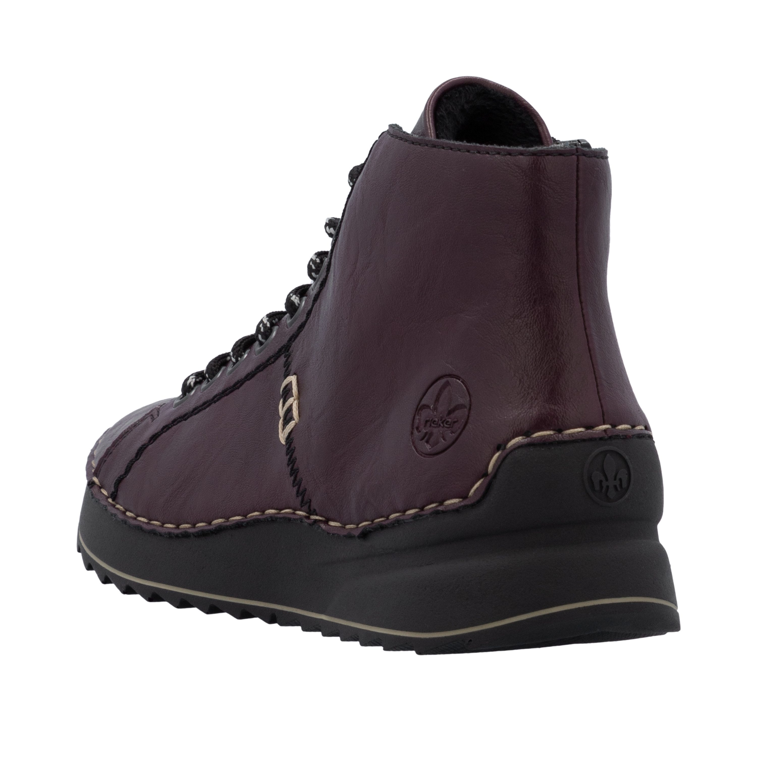 Rieker Hoge veterschoenen met modieuze profielzool