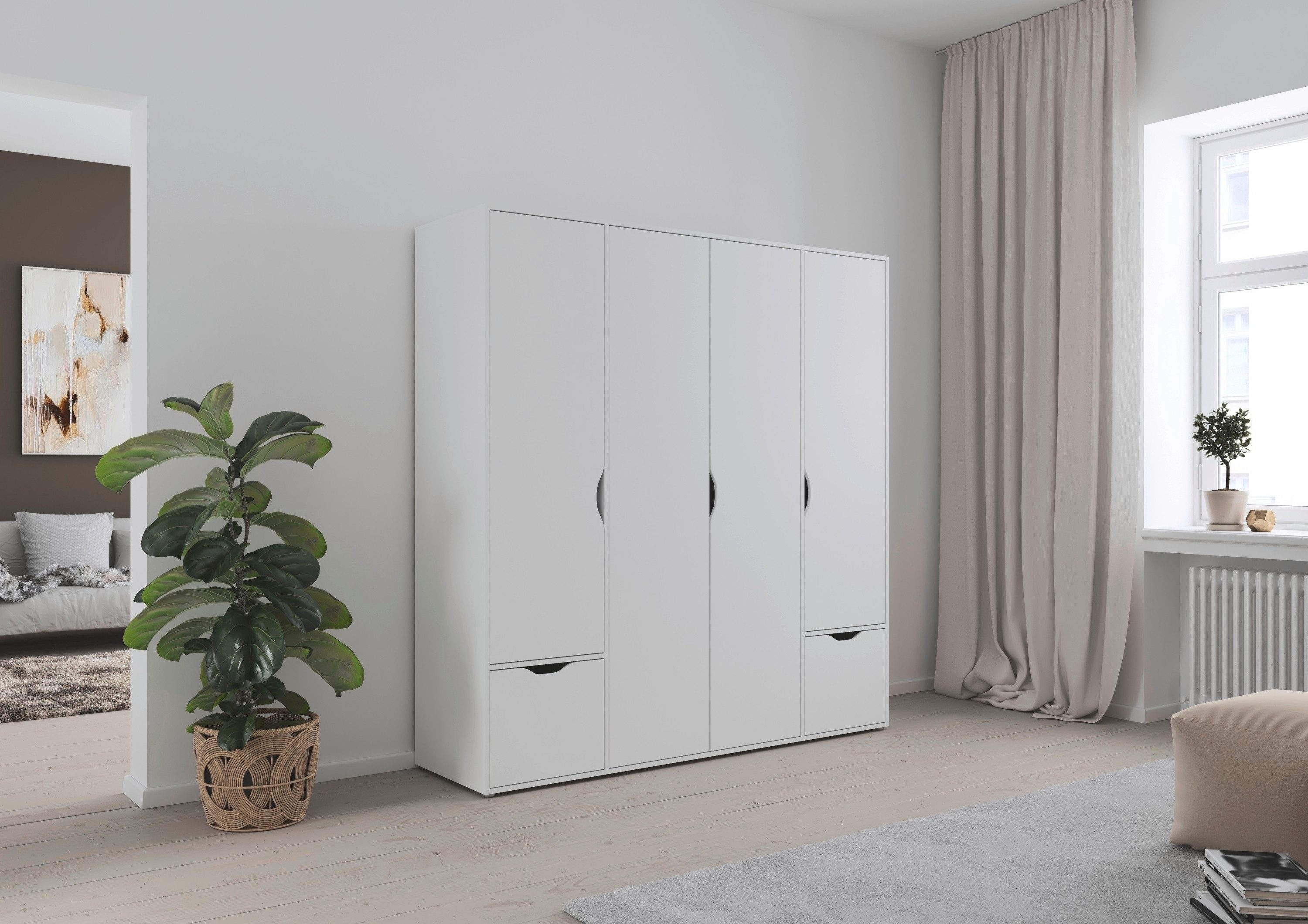 rauch Draaideurkast Kledingkast Kast Garderobe Wasmand NARAI met Laden Greefaansluitingen voor een greeploze look TOPSELLER MADE IN GERMANY