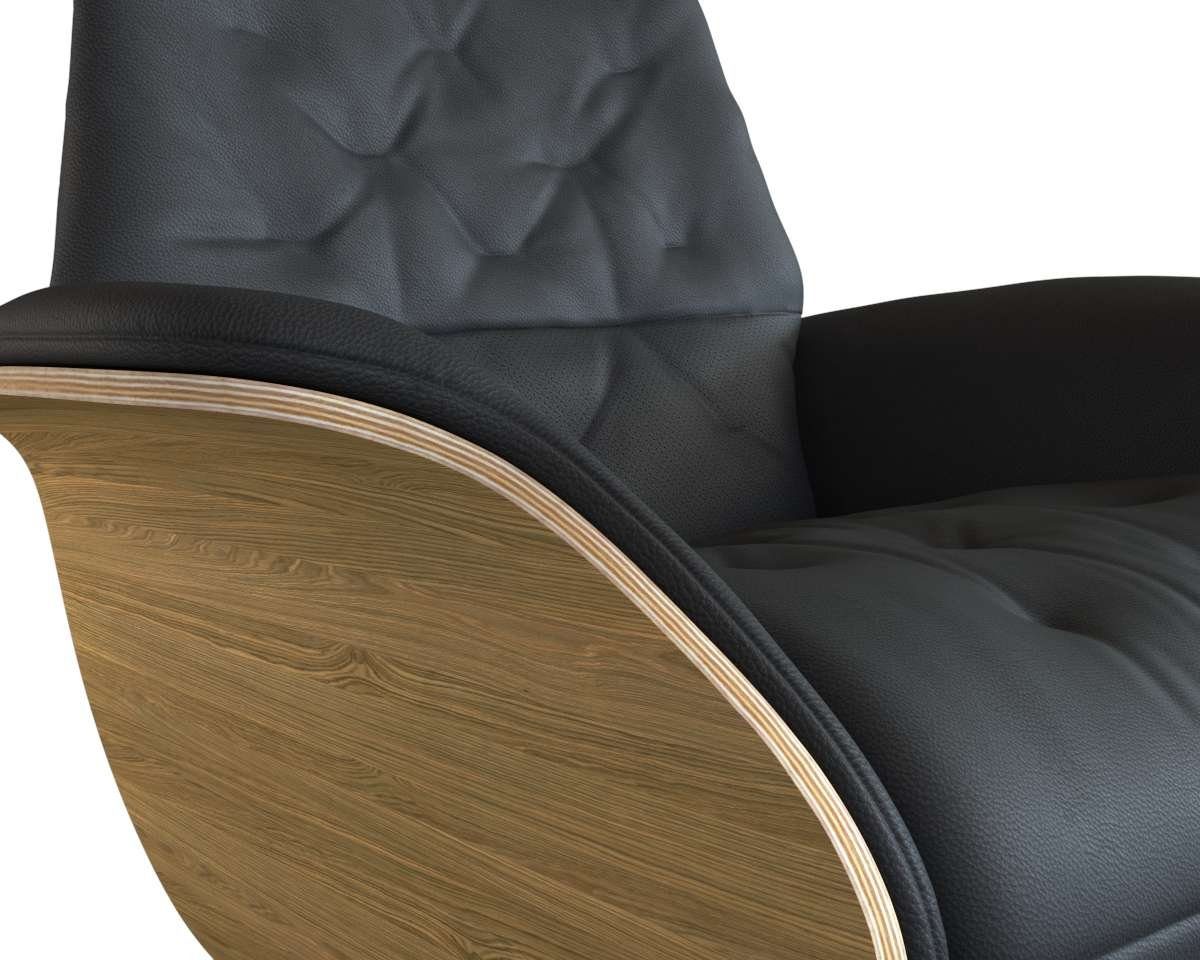 FLEXLUX Relaxfauteuil Volden praktische elektrische fauteuil Maat M, elektrische rug- en voetensteun, accu, armleuning Eiken, aluminium voet