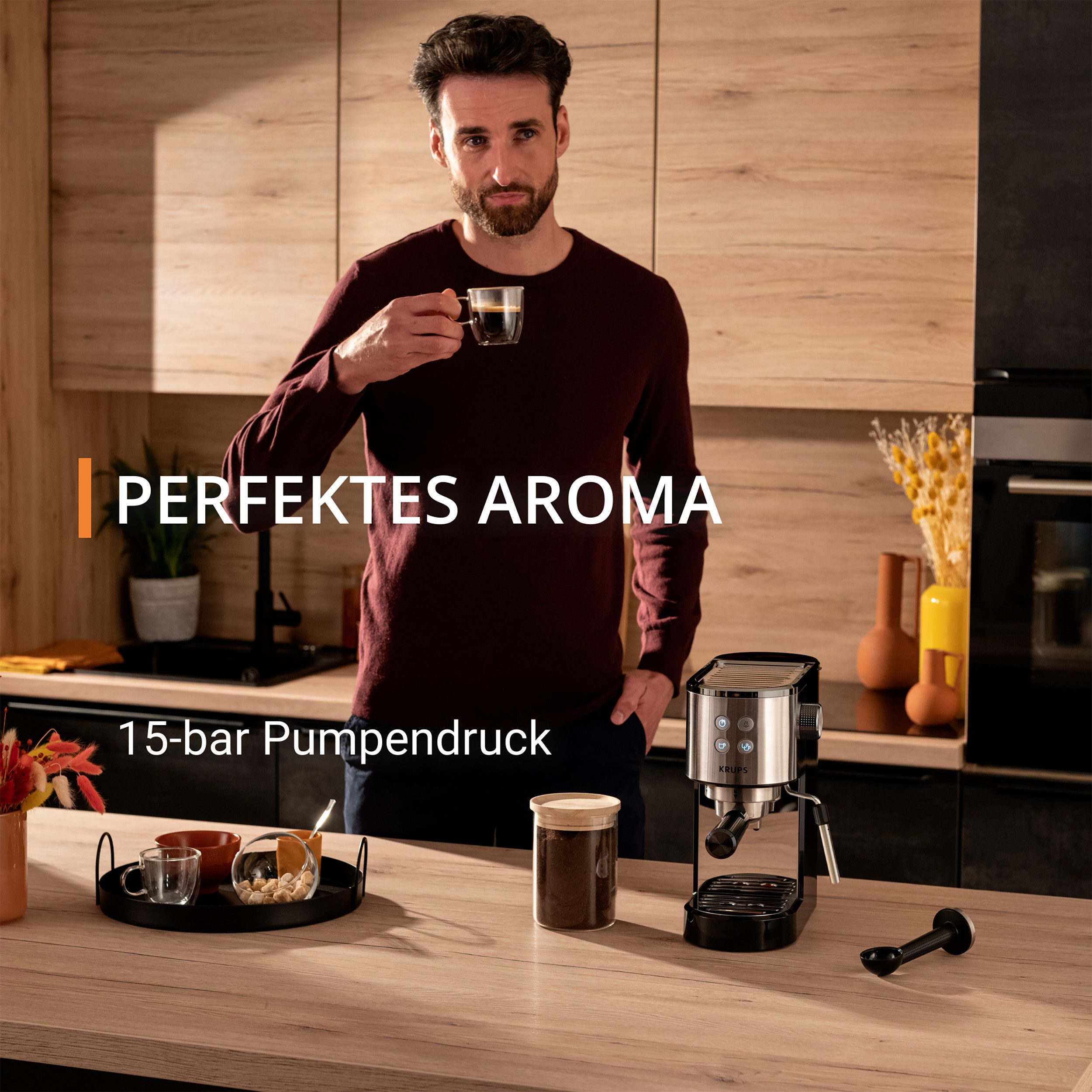 Krups Espressomachine XP4418 Virtuoso Essential, Siebträger