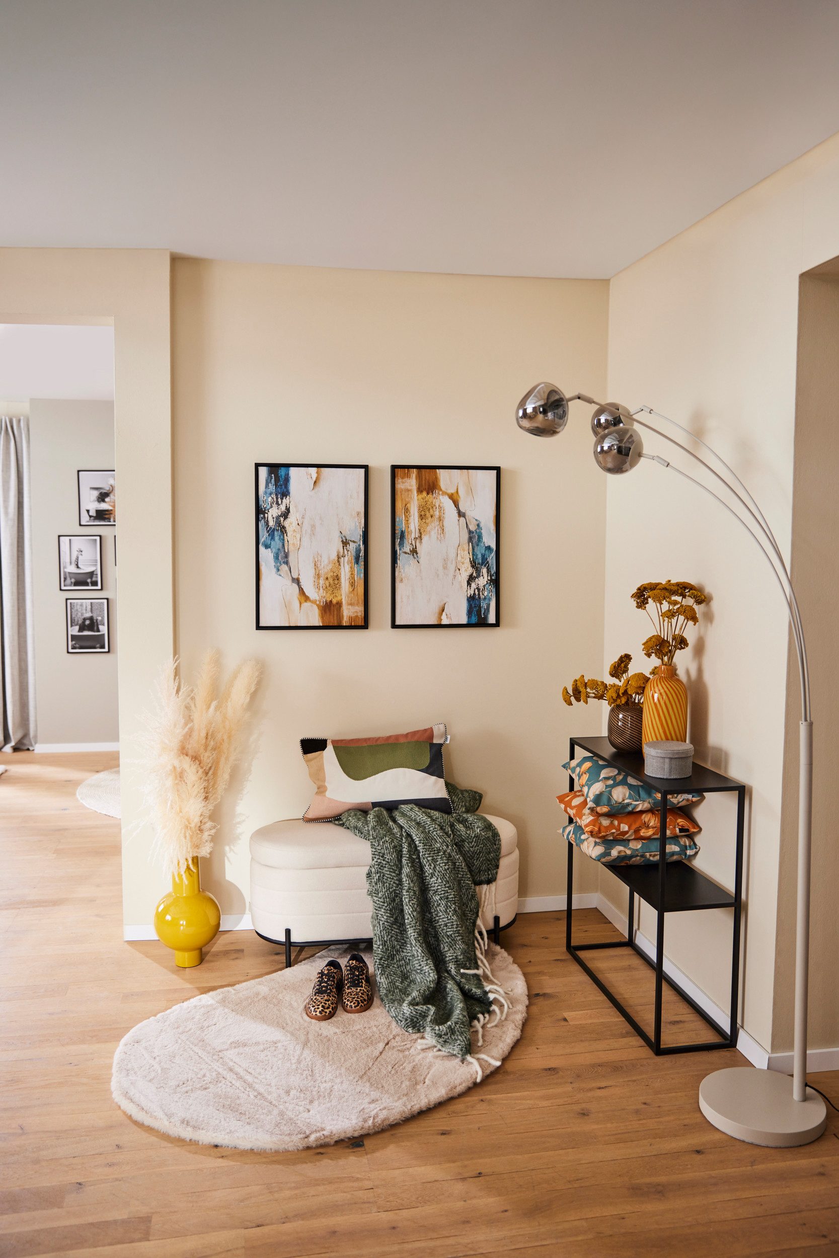 Bruno Banani Hoogpolig vloerkleed Rabbit 2 Bean, kunstbont tapijt, modern, bijzondere vorm Konijnenbont-grip, microvezel, woonkamer, slaapkamer, eetkamer