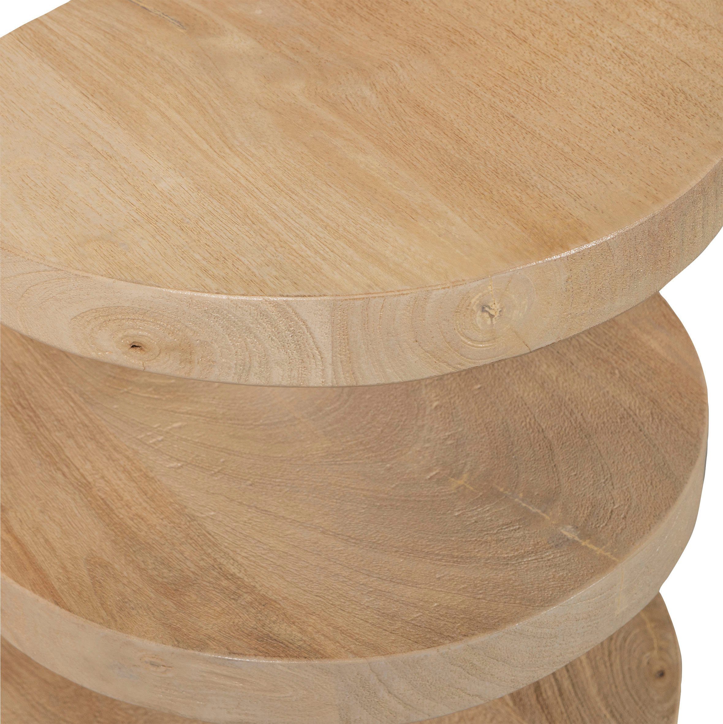 WOOOD Bijzettafel Milan van mango-hout, h 42 cm x b 36 cm