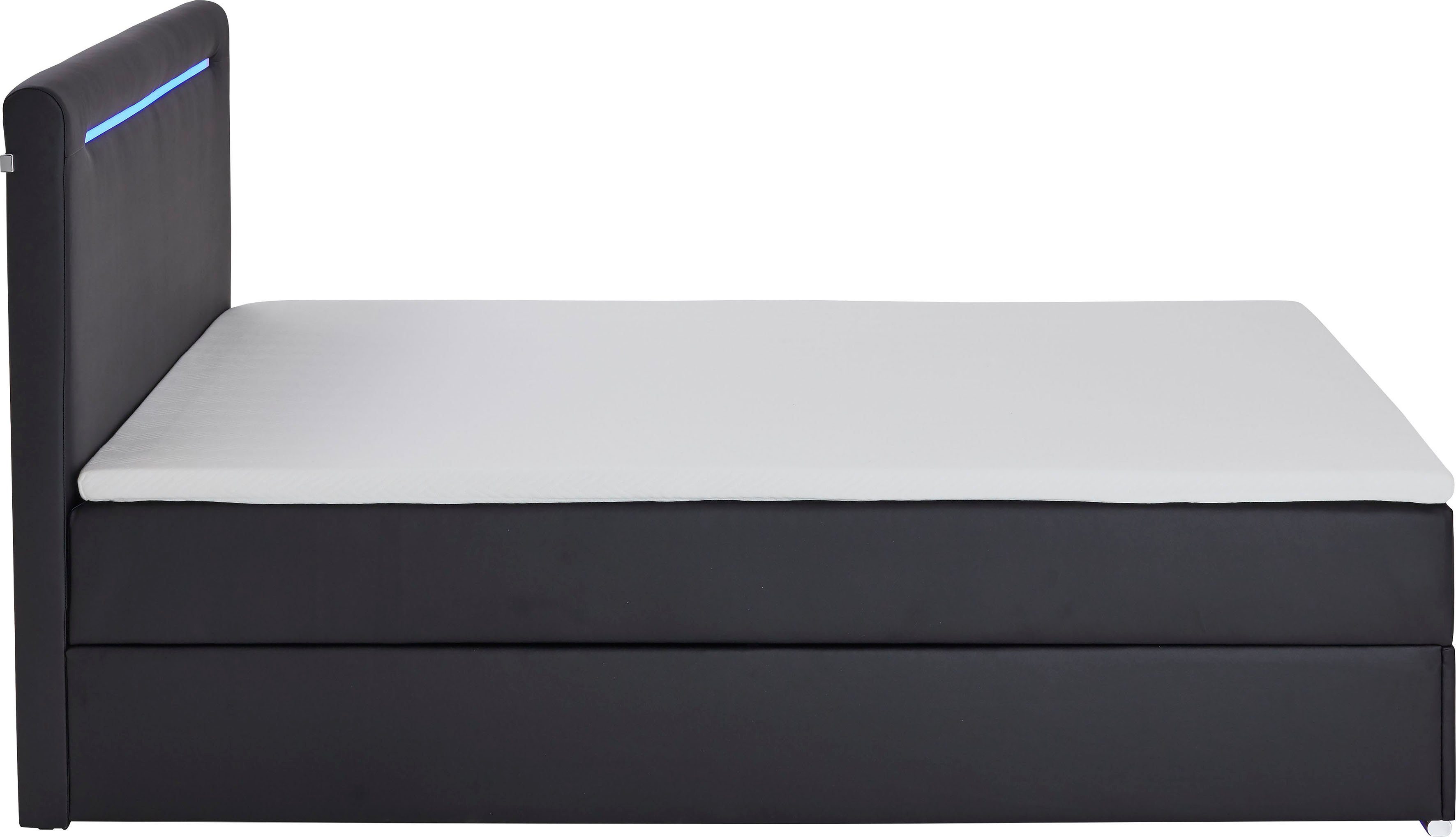 meise.möbel Boxspring Candela 2 inclusief ledverlichting in hoofdbord en poten, met bedkist en topmatras
