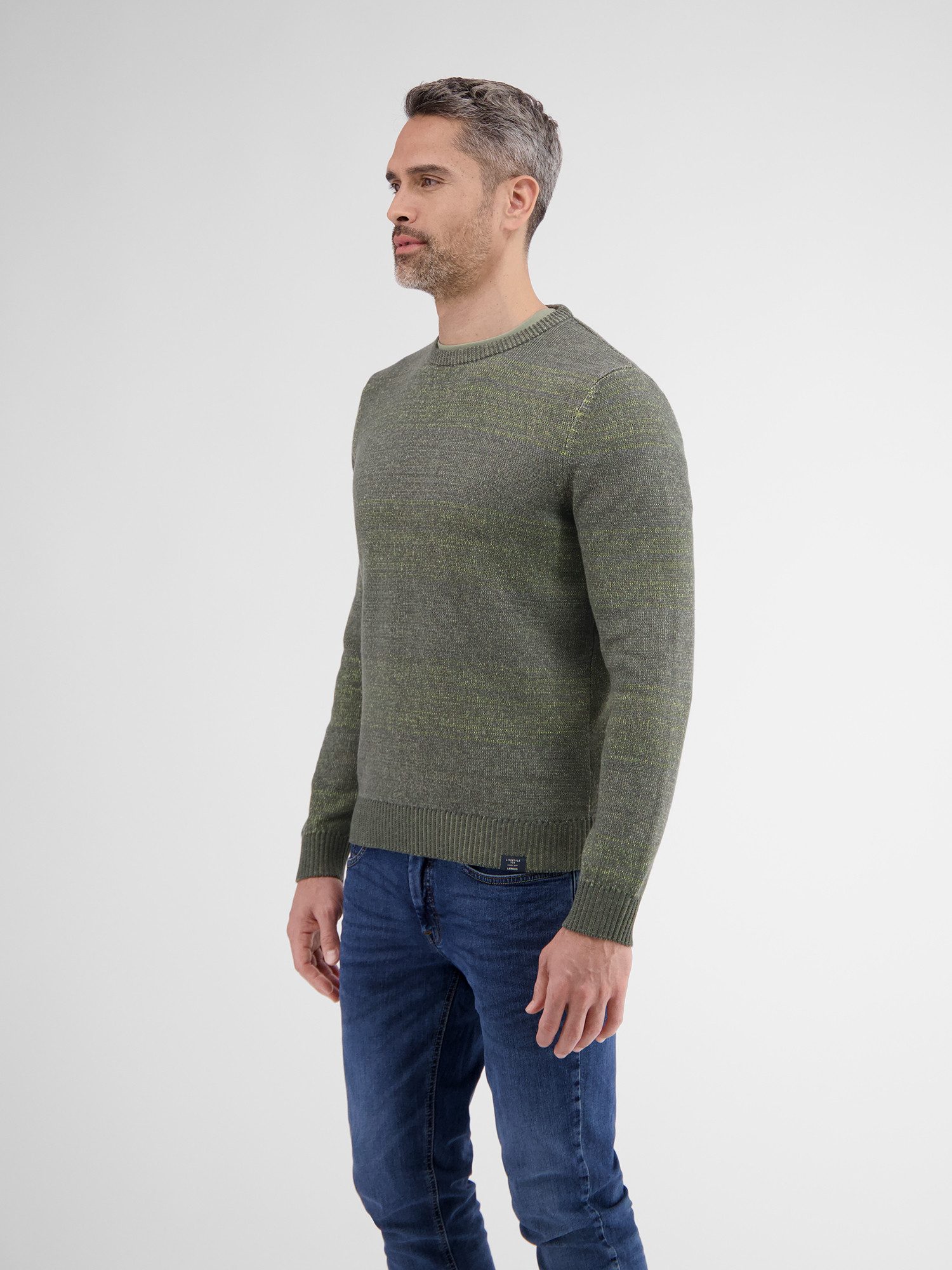 Lerros Gebreide trui LERROS breipullover in melange-streeplook