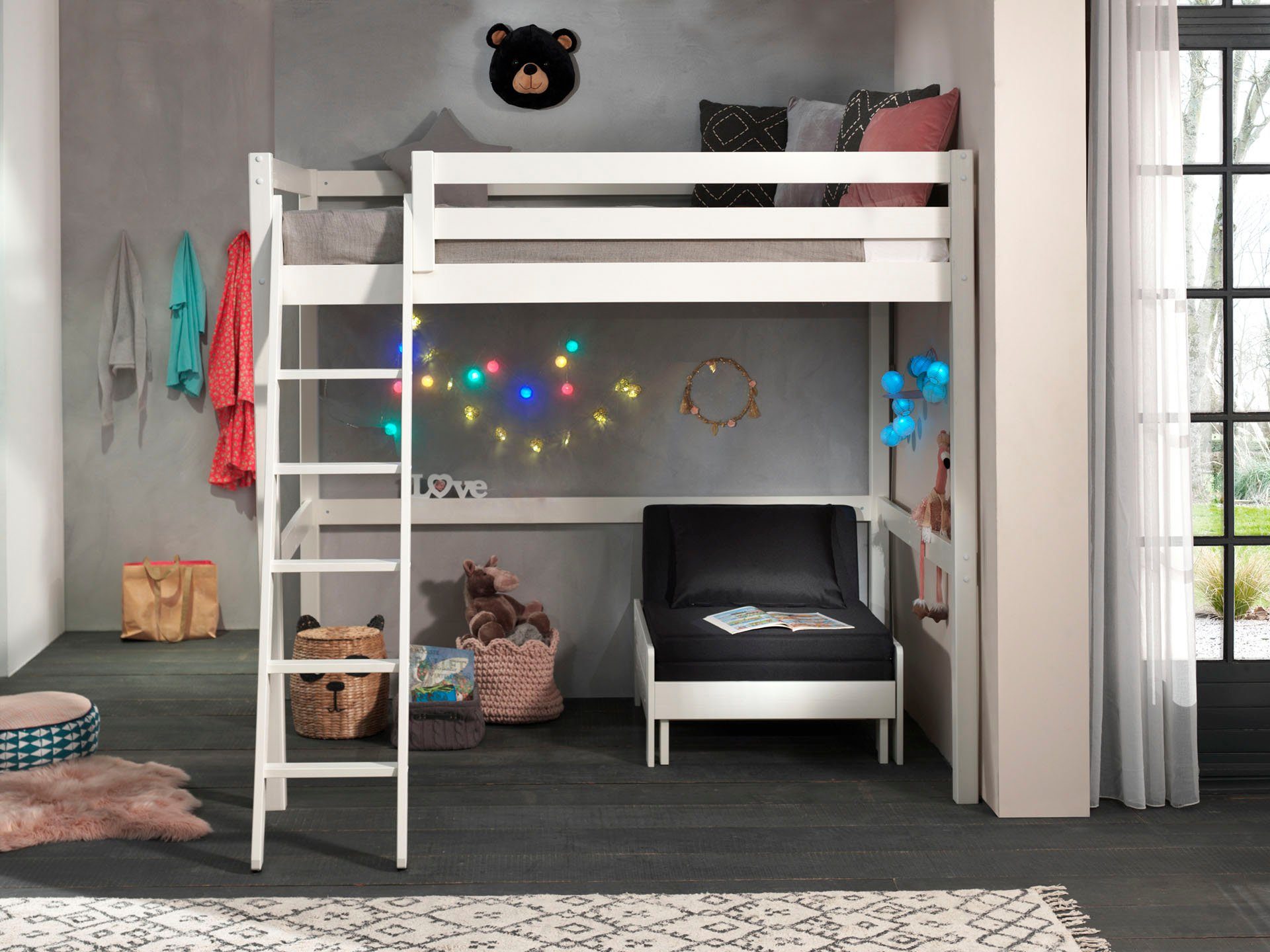 Vipack Hoogslaper PINO met fauteuil