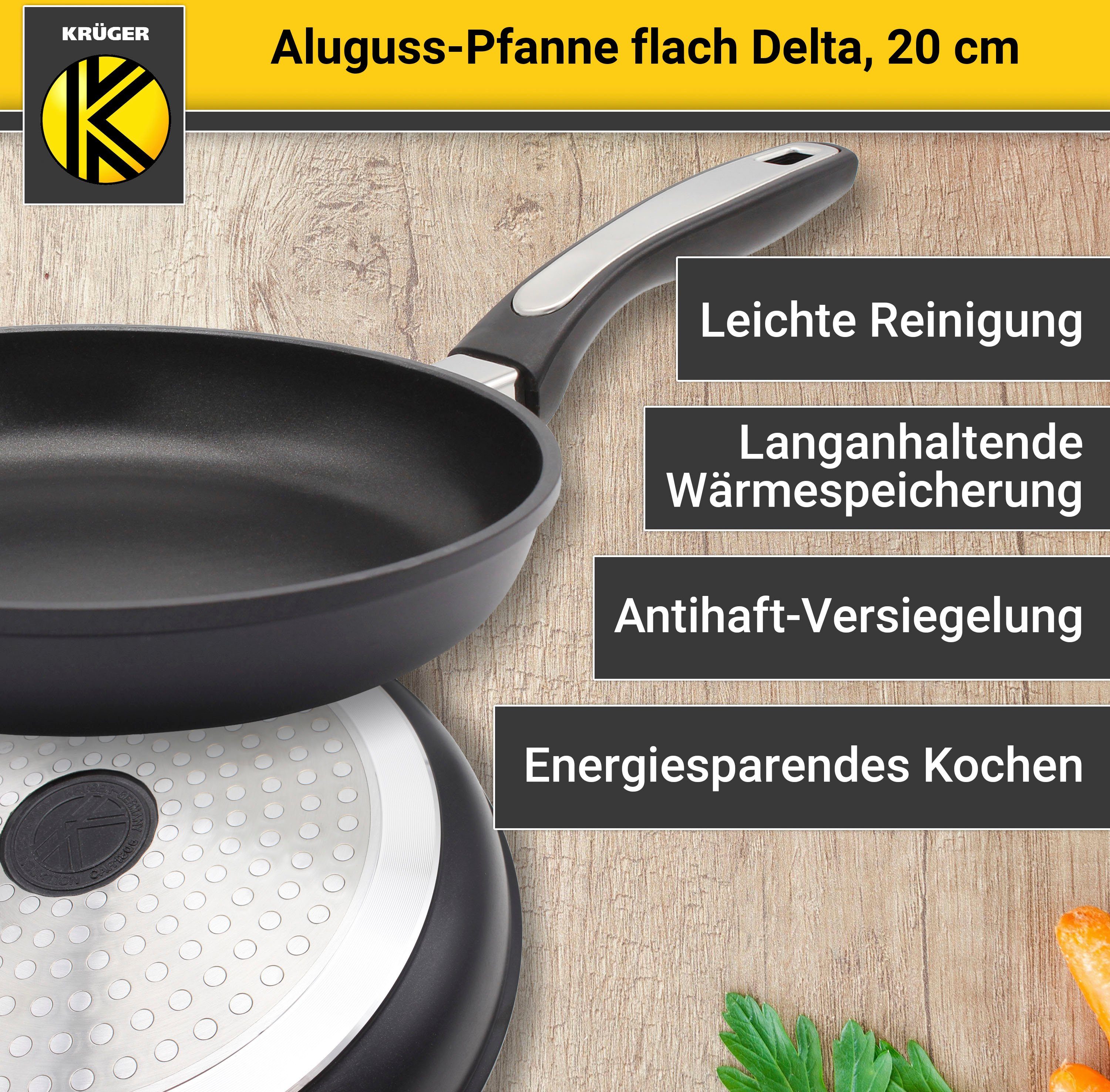 Krüger Koekenpan Gietaluminium koekenpan plat delta (1-delig)