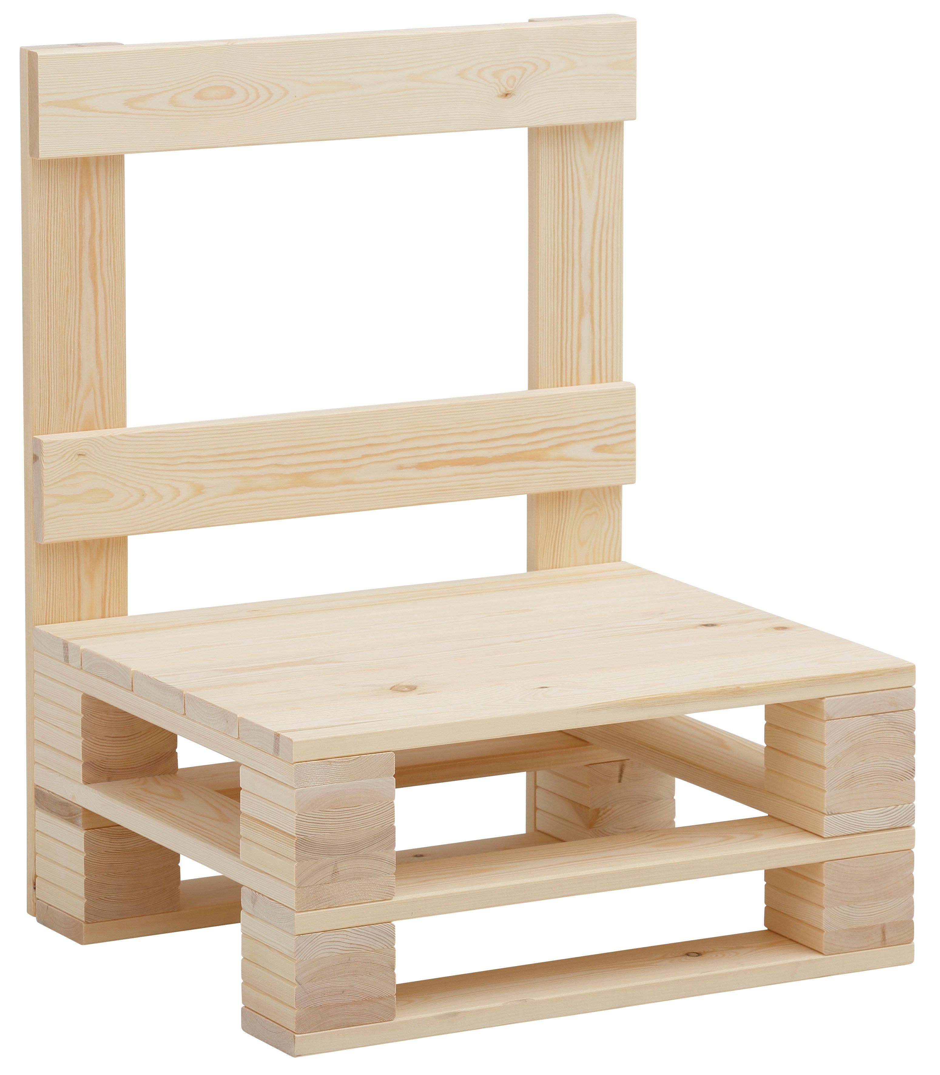 Home affaire Stoel Pinus In het trendy palletdesign