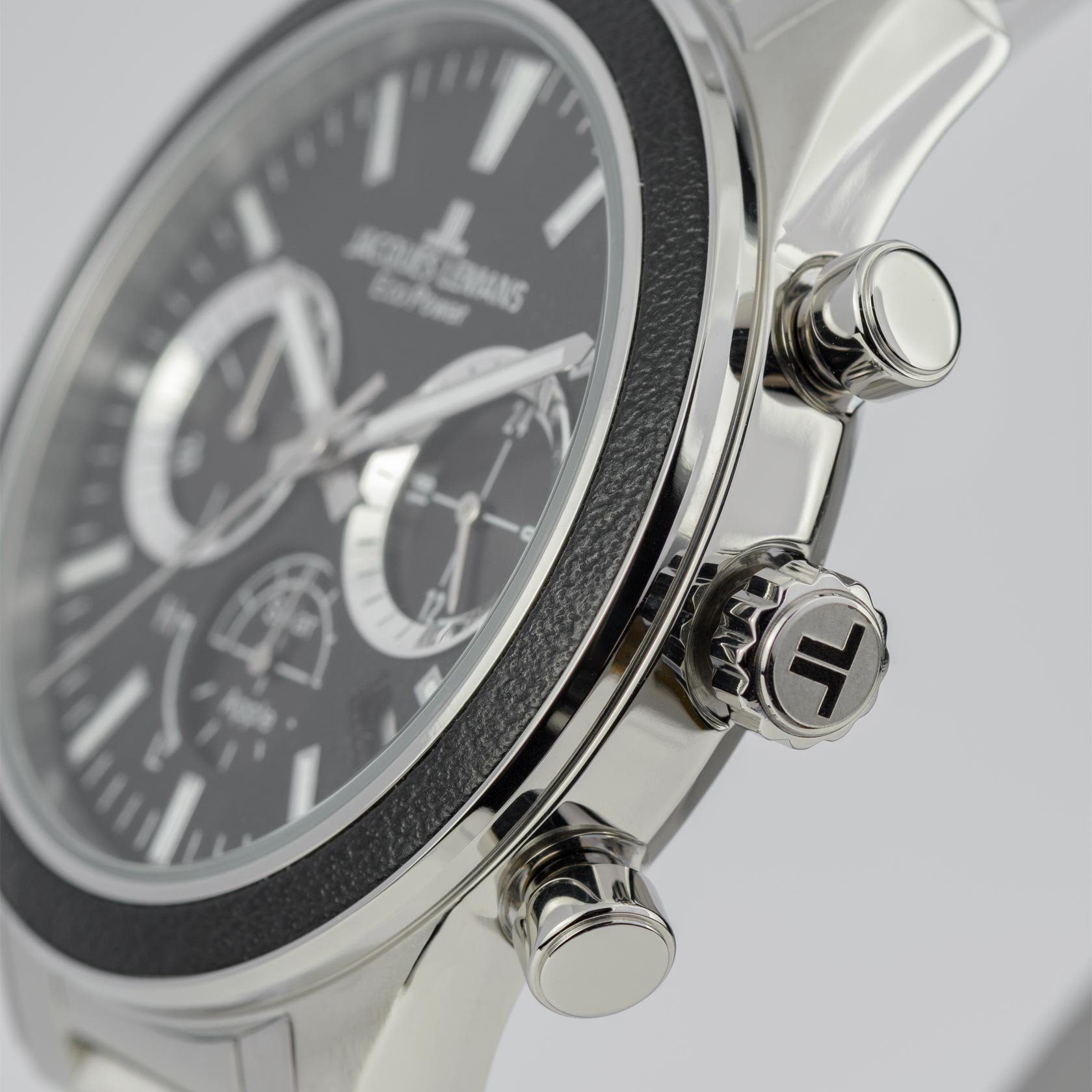 Jacques Lemans Solarhorloge Eco Power Solar Apple, 1-2115F Horloge, herenhorloge, datum, tot 10 bar waterdicht, roestvrijstalen band