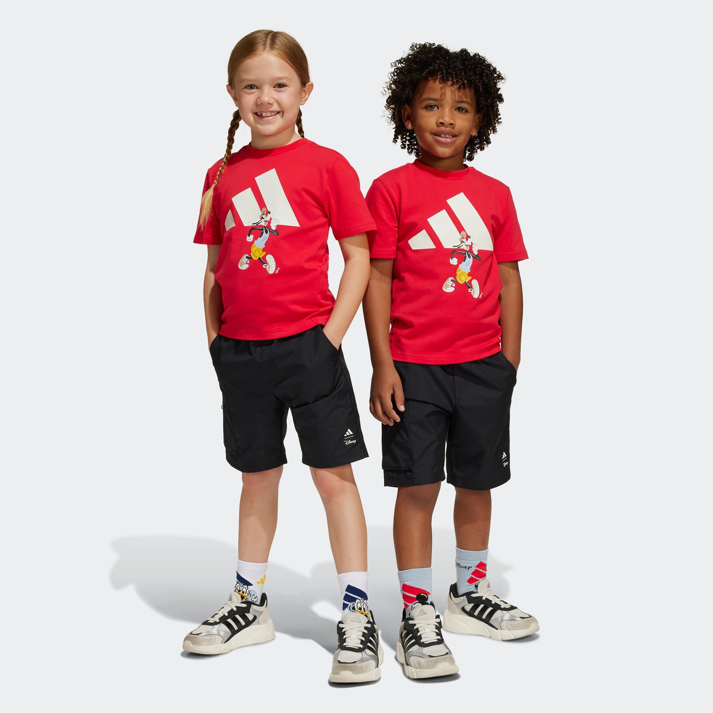 adidas Sportswear Trainingspak LK DY MM T SET (2-delig) kinderen trainingspakken maat 122 rood