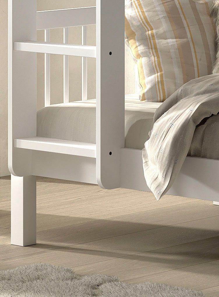 Home affaire Stapelbed met 90x200 cm lf, lattenbodems, ladder, optioneel met bedlade, wit