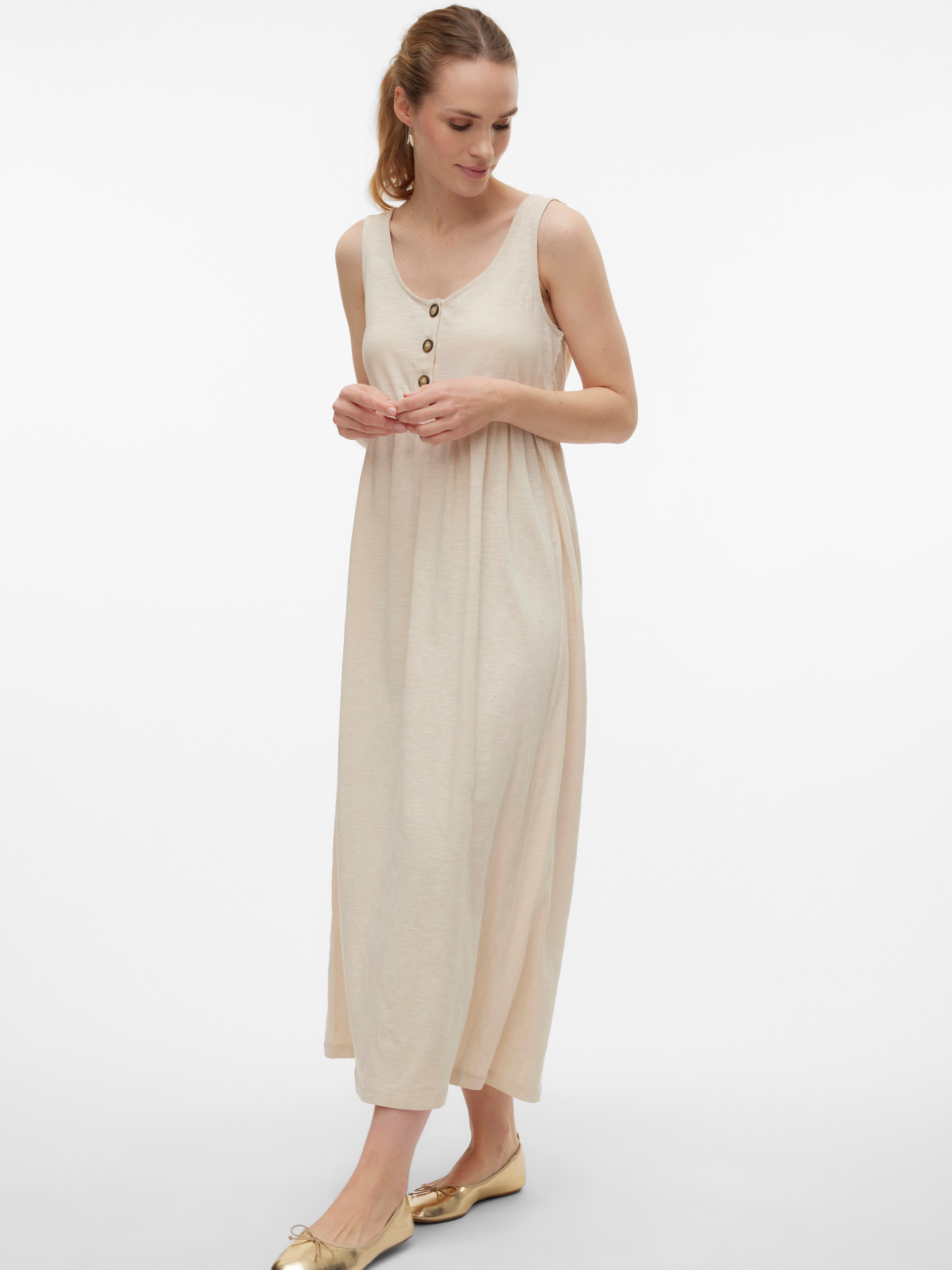 Mamalicious Jurk in overgooiermodel MLEVI LIA SL JRS ANKLE DRESS 2F NOOS