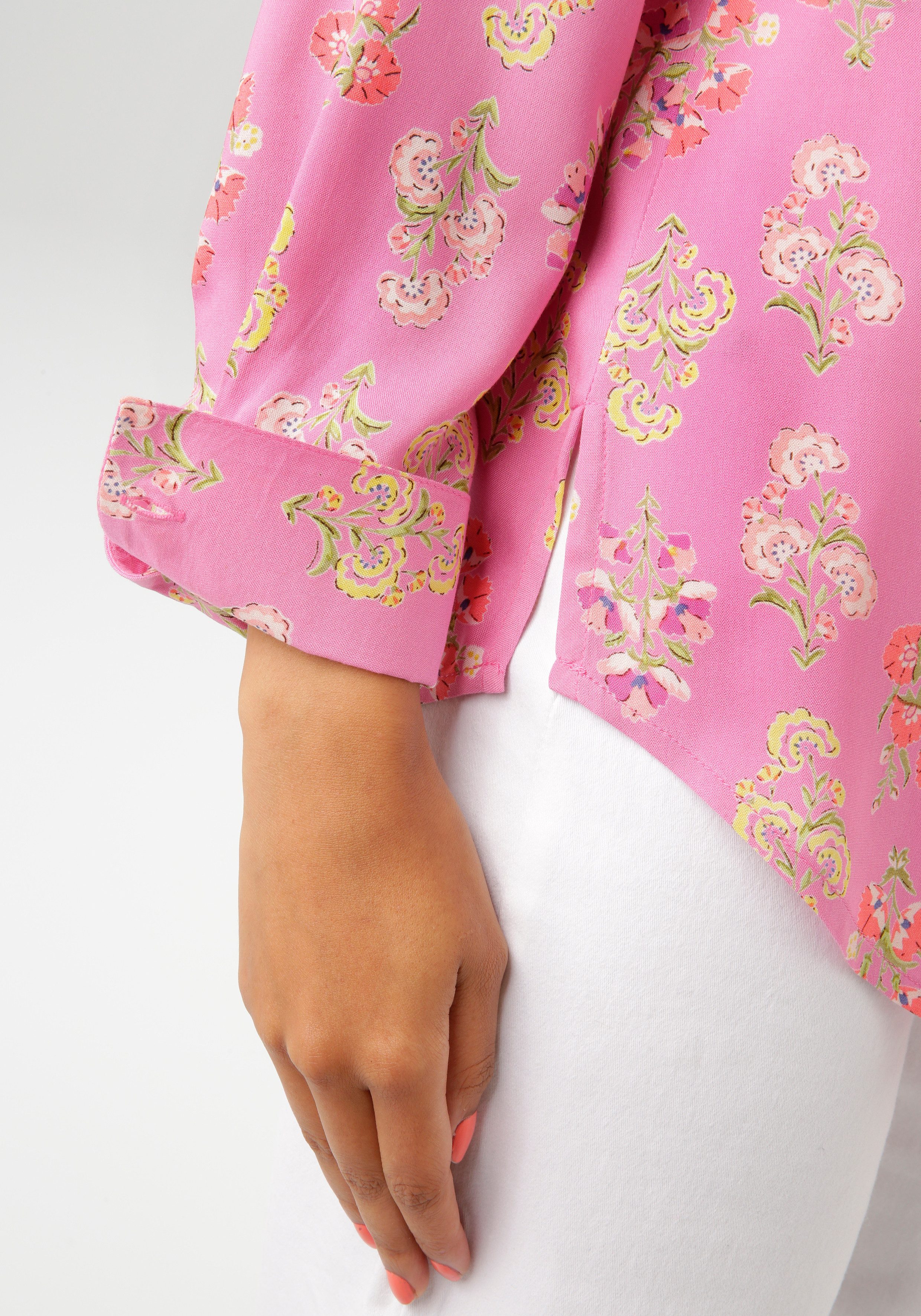 Aniston CASUAL Overhemdblouse met kunstzinnige kleurharmonieuze bloemenprint nieuwe collectie