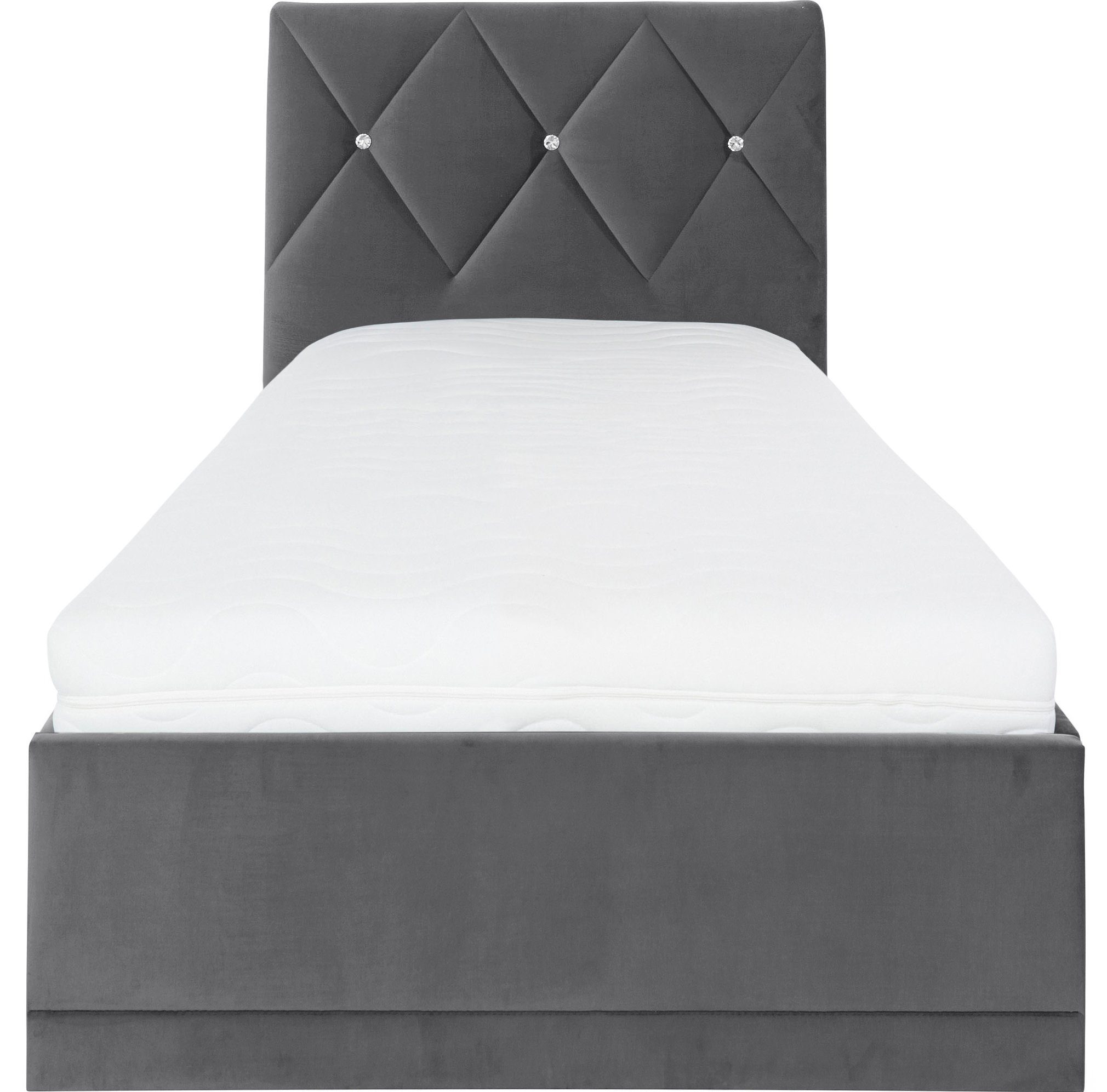 Westfalia Polsterbetten Gestoffeerd bed ADAMAS ook met bedlade, knoopdetails met stras