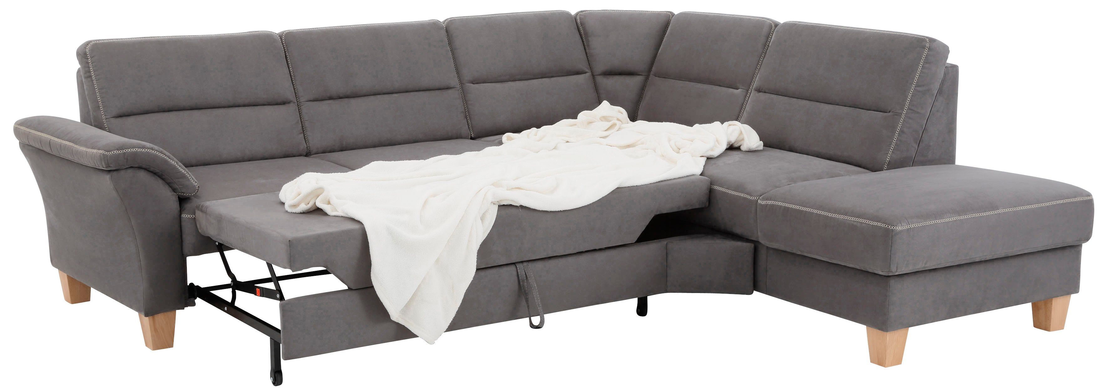 Home affaire Hoekbank Soleo L-model comfortabel door trapezehoek met relaxfunctie, ook met slaapfunctie