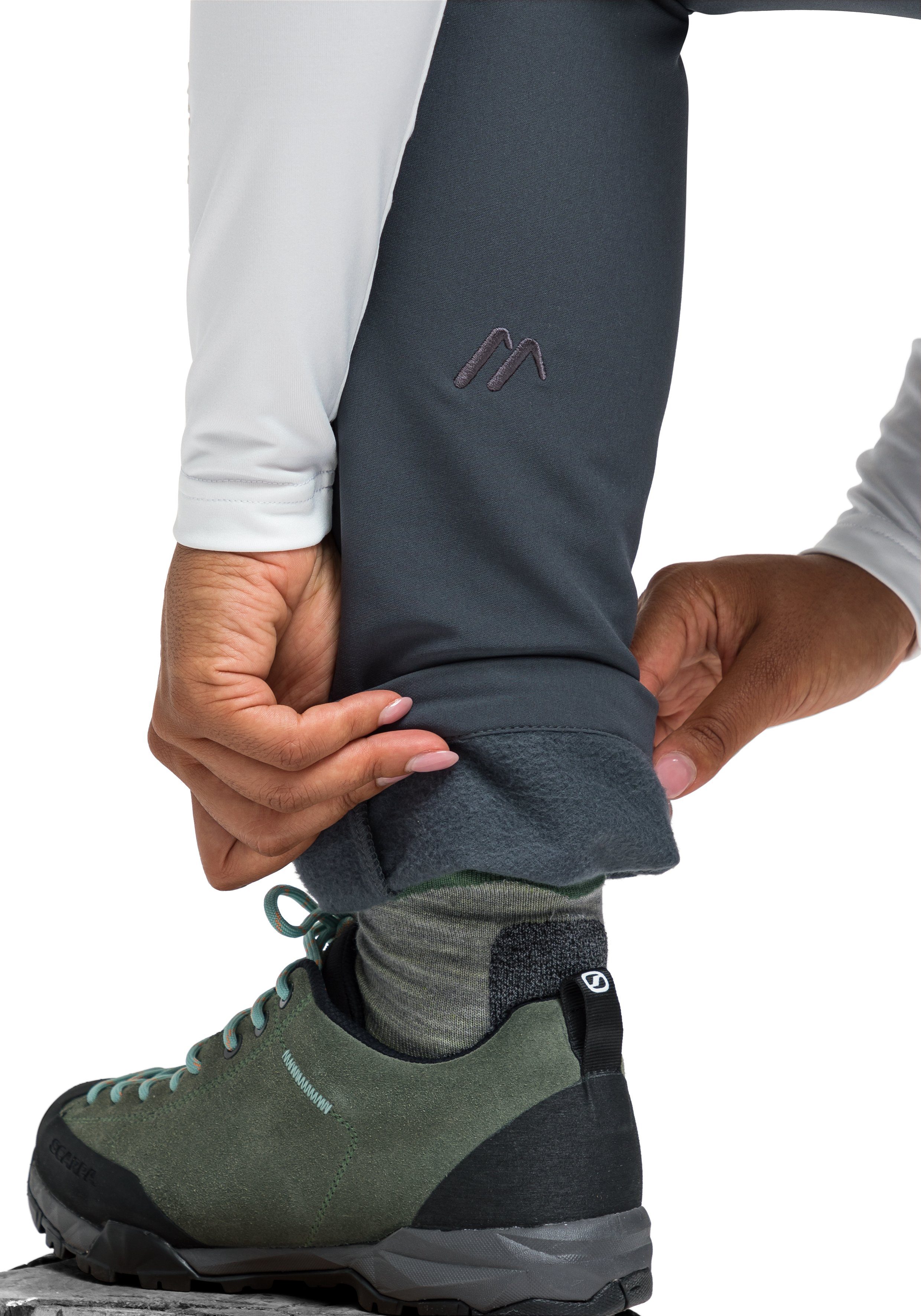 Maier Sports Functionele broek Charlotte Dames outdoorbroek, elastische broek met fleece binnenzijde, regular fit