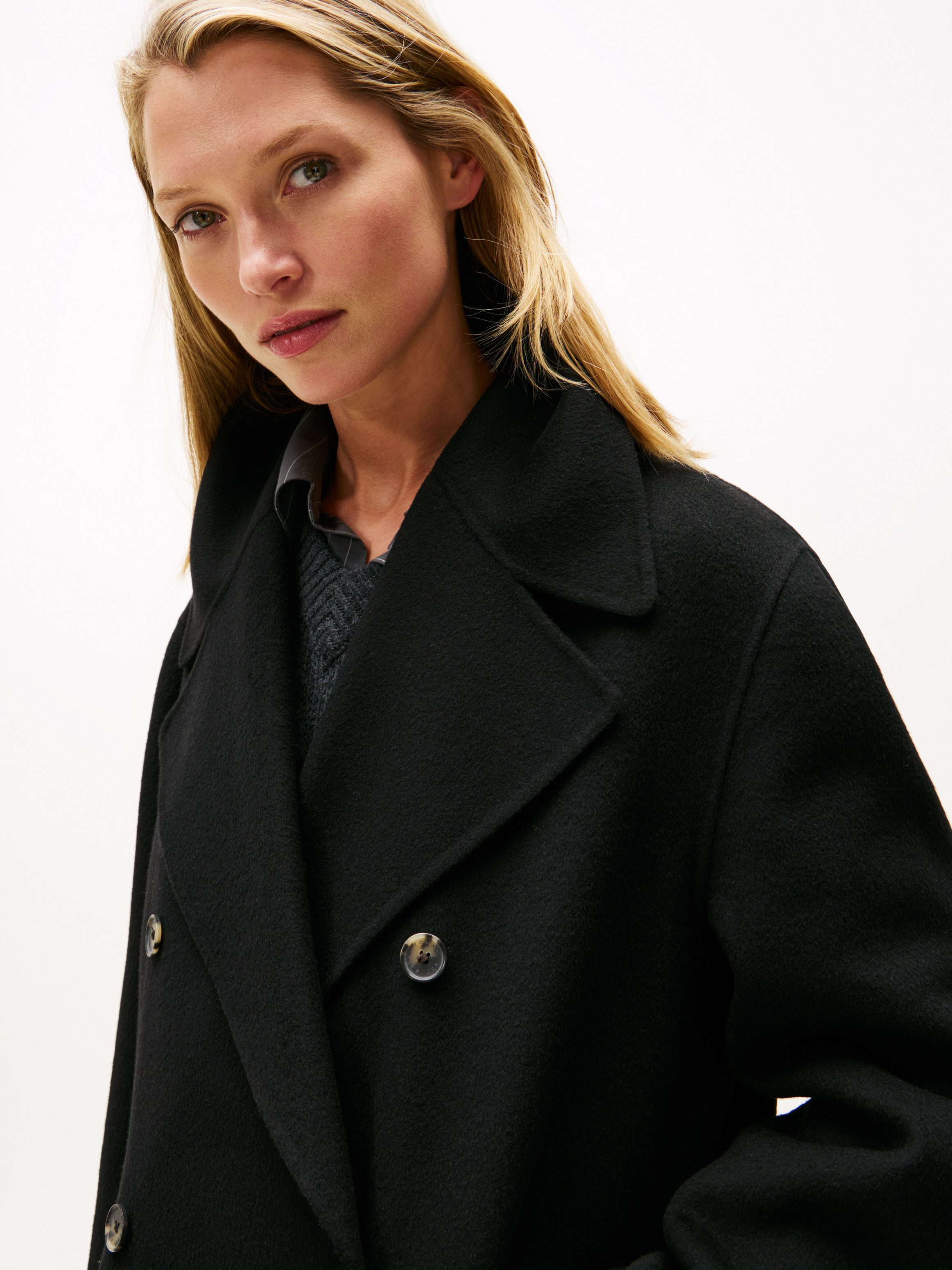 Tommy Hilfiger Korte jas DF WOOL BLEND REG PEACOAT
