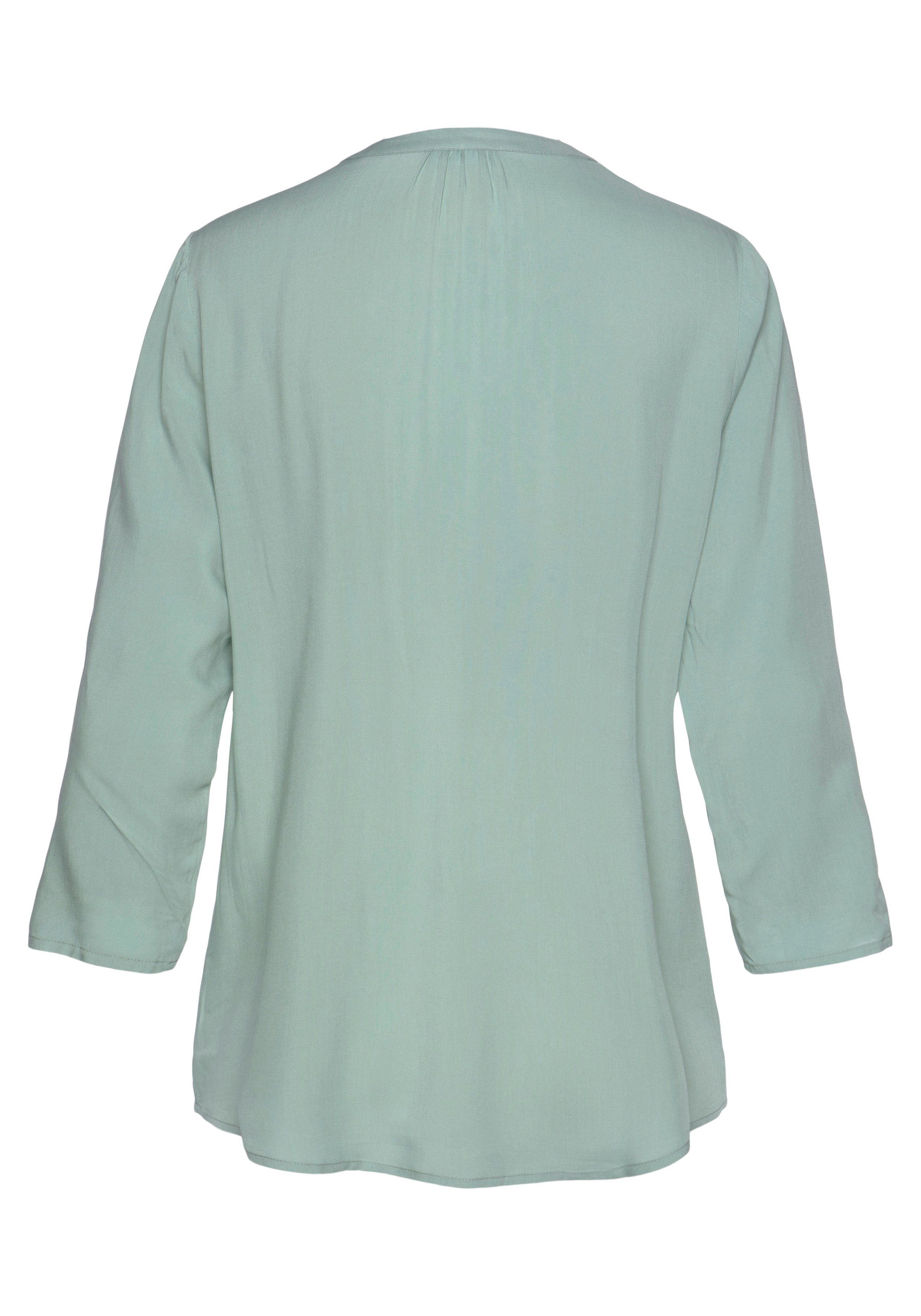 Lascana Blouse zonder sluiting met 3/4-mouwen en knoopsluiting, damesblouse