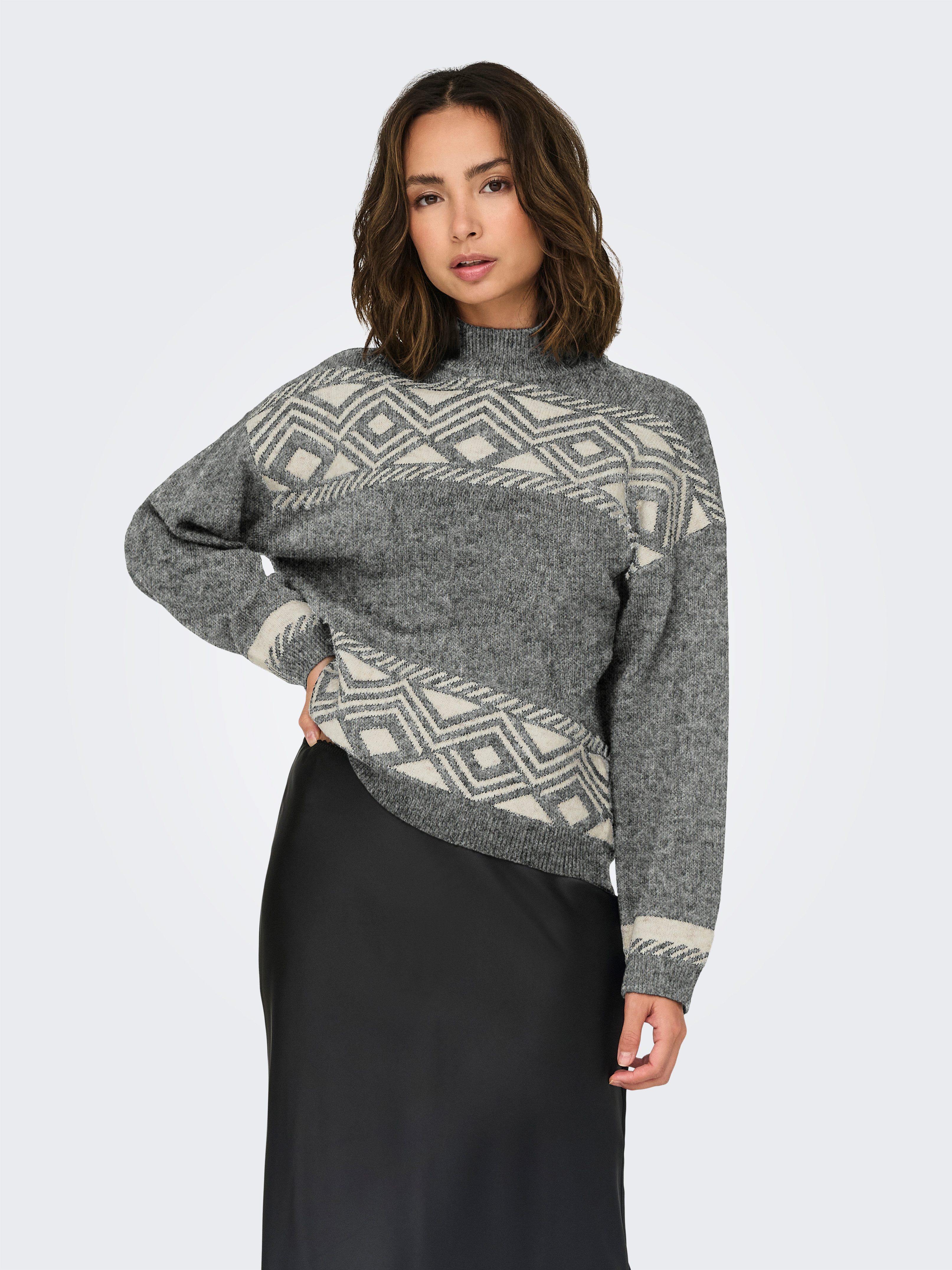 Only Trui met staande kraag ONLVICTORIA L S PULLOVER KNT NOOS