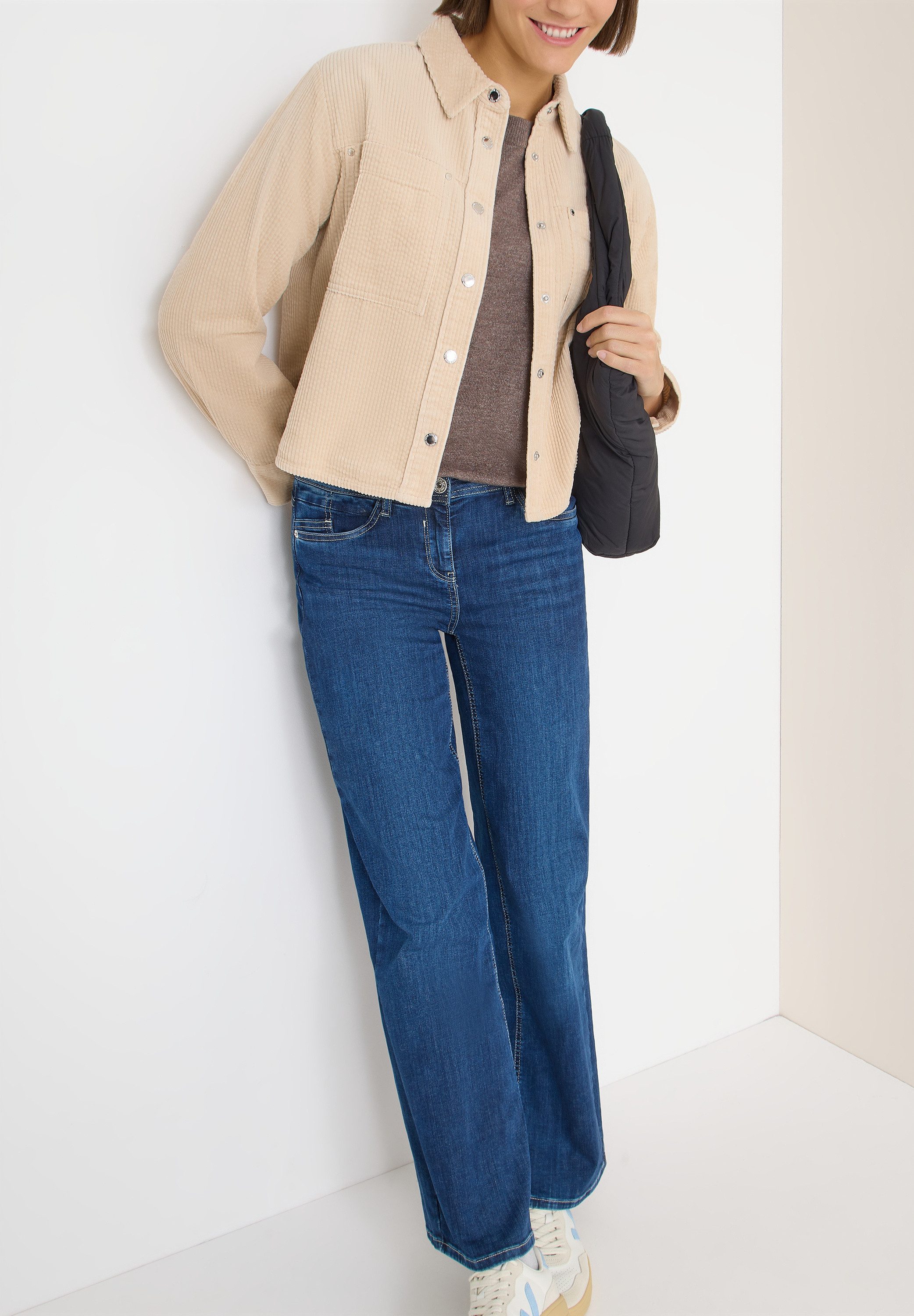 Cecil Blousejasje Overshirt met knoopsluiting, Corduroy