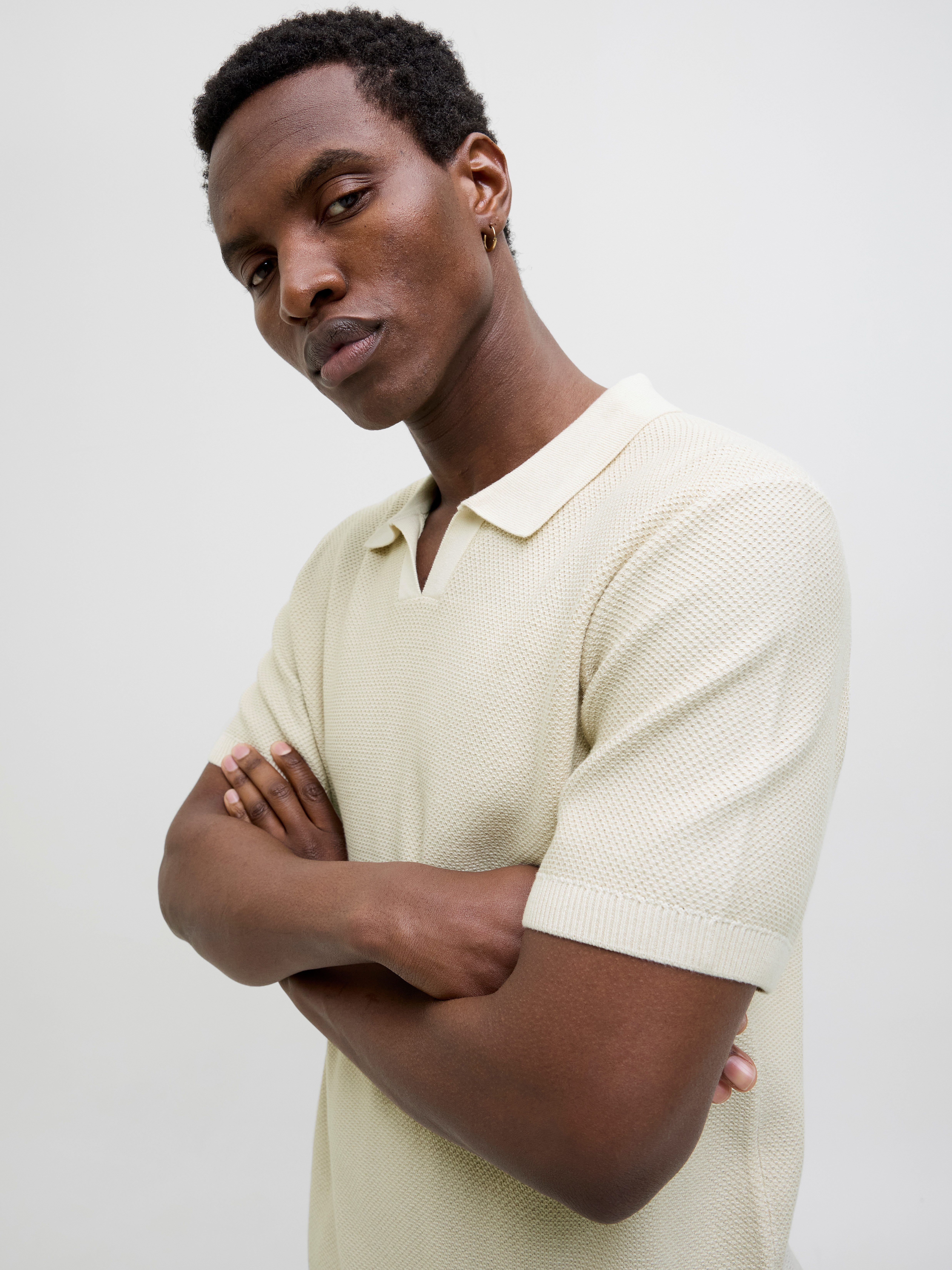 Jack & Jones Trui met ronde hals JPRCCEASTON KNIT SPLIT NECK SS SN