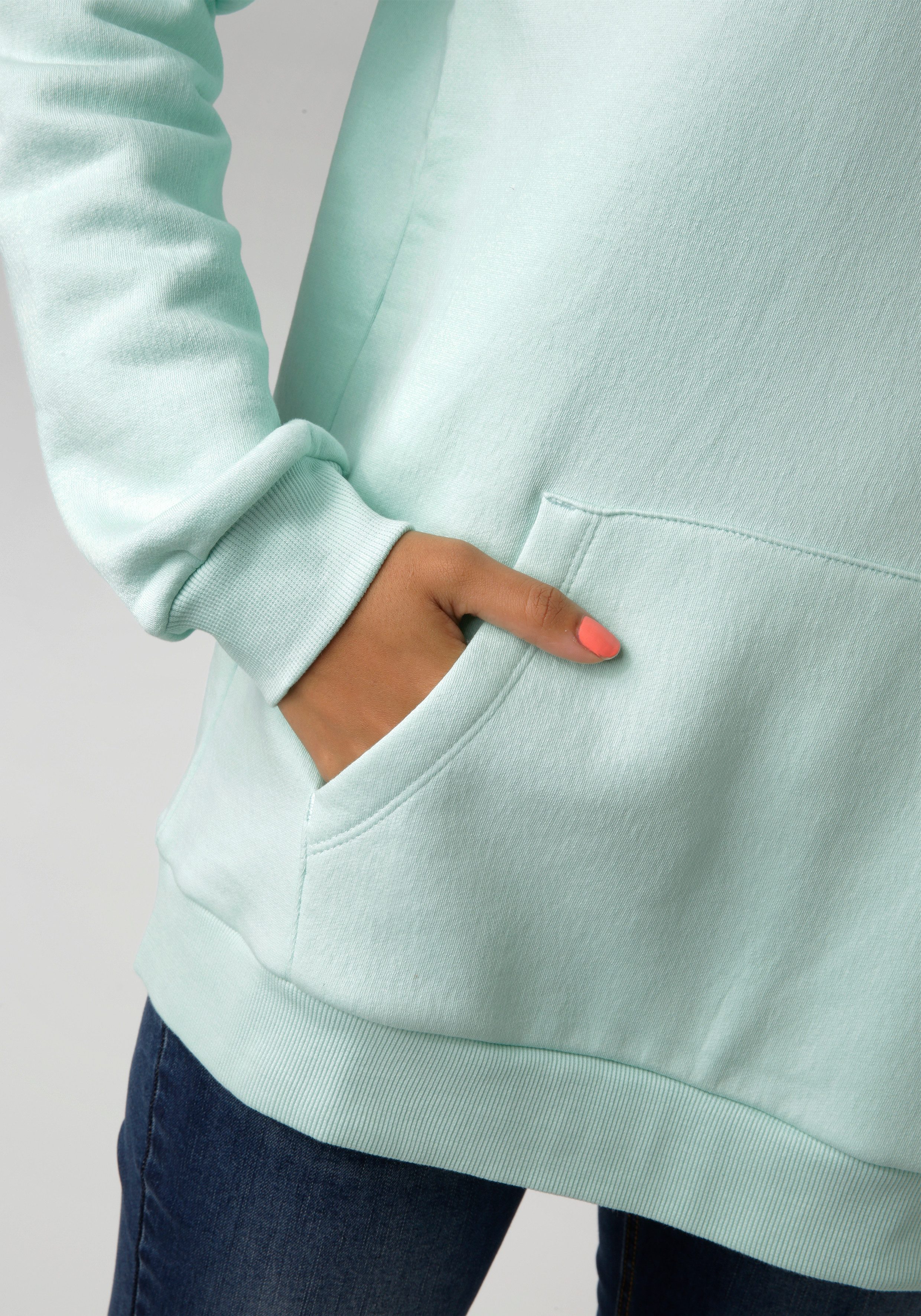 Aniston CASUAL Hoodie met smiley op de rug nieuwe collectie