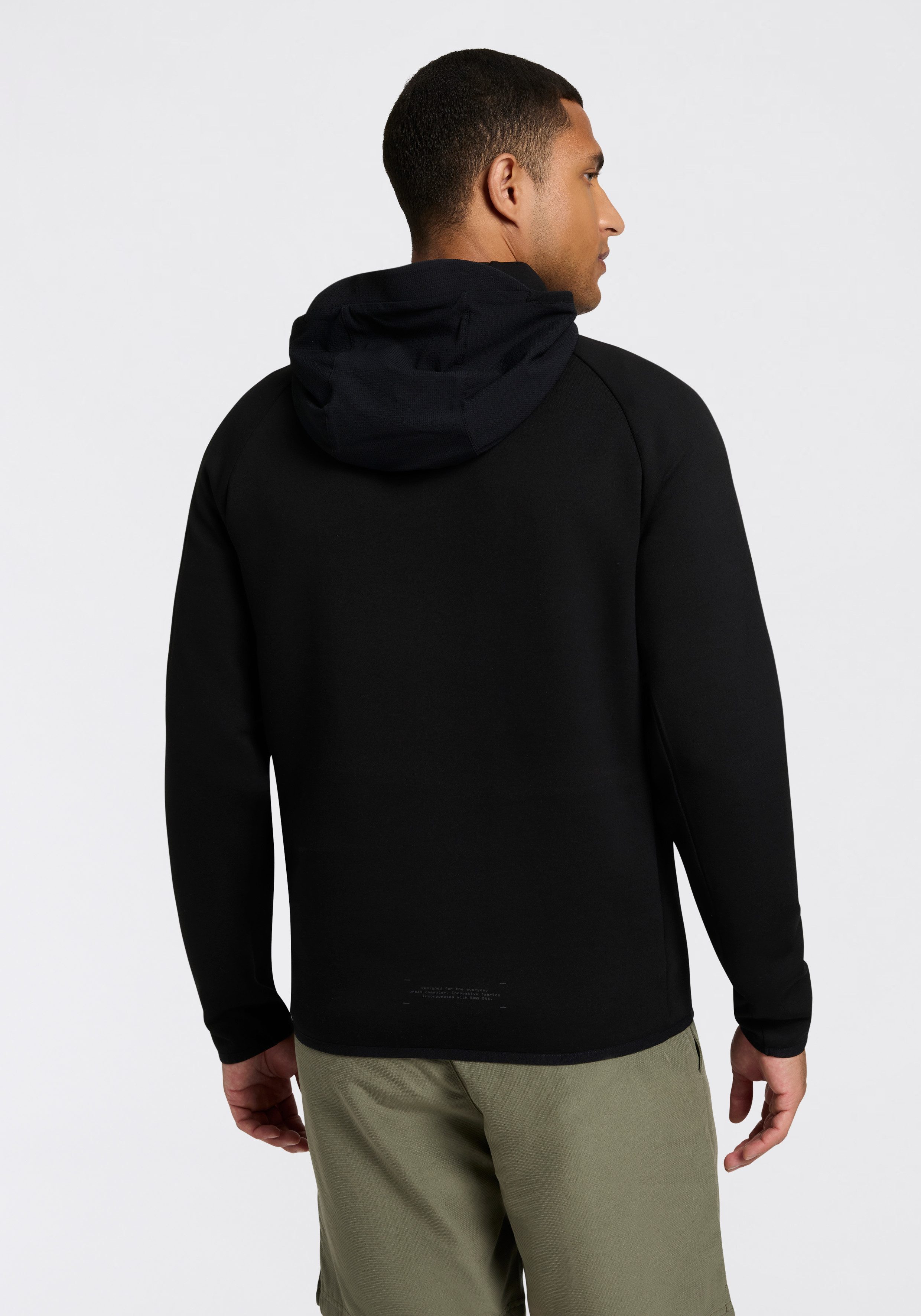 BOSS GREEN Hoodie QZ Urban Tech met ritszakken