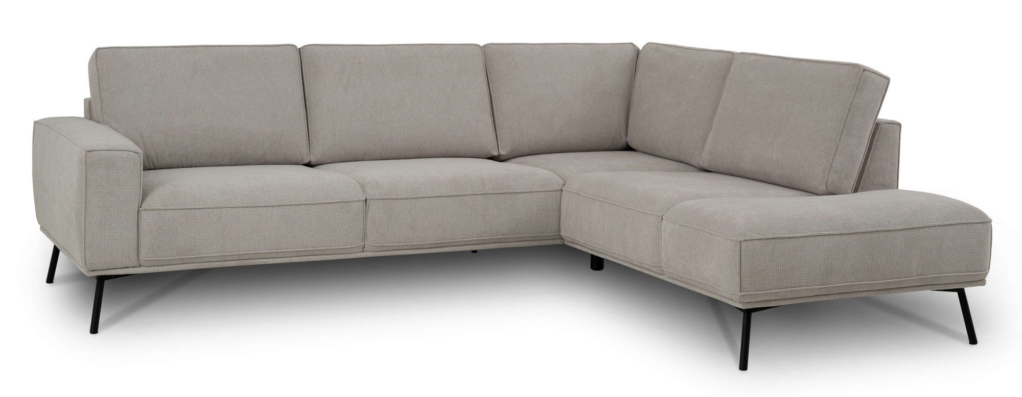 andas Hoekbank Vosby Breedte 260 cm, chenille, met decoratieve kedernaad