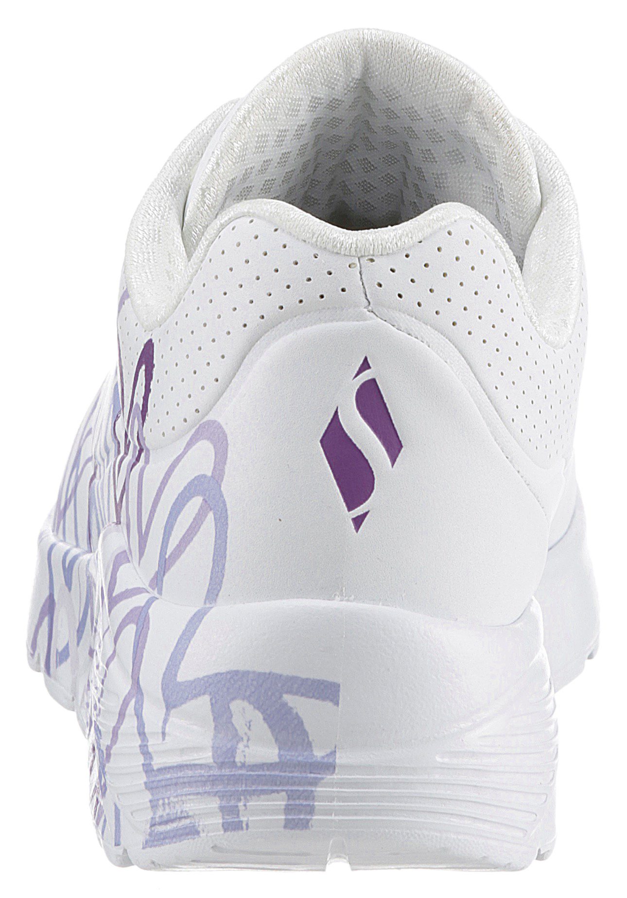 Skechers Sneakers UNO LITE - SPREAD THE WORLD veterschoen met schattige hartjesprint, maat sjabloon om te downloaden