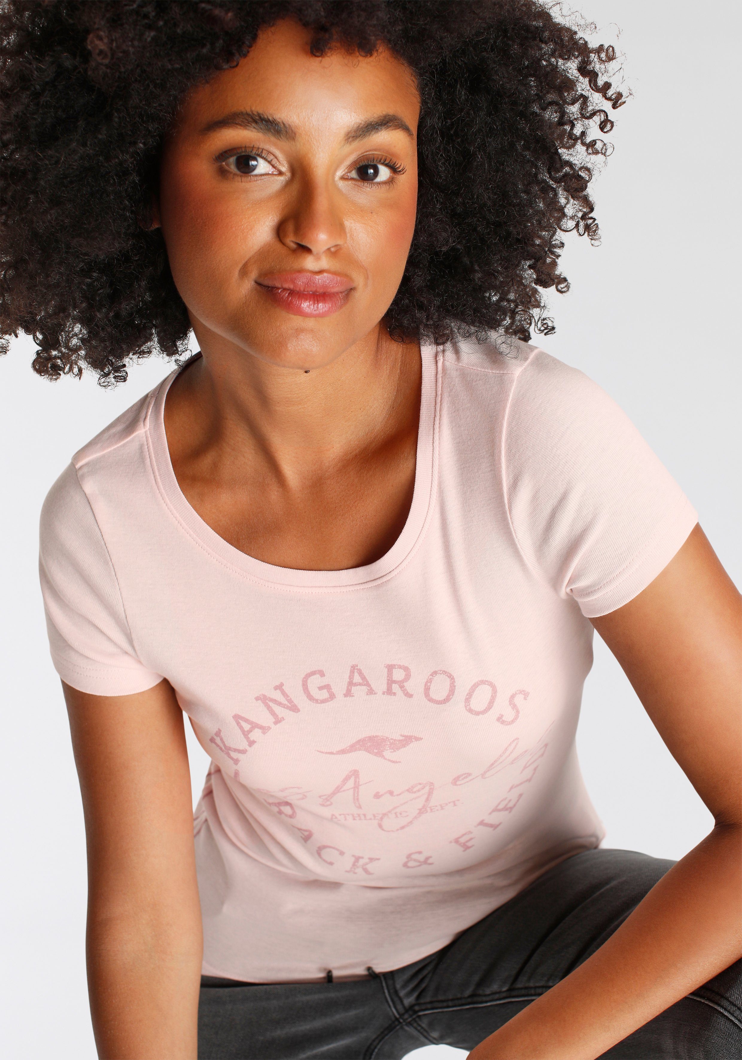 KangaROOS Shirt met print zeer figuurvolgende snit, print, ronde hals