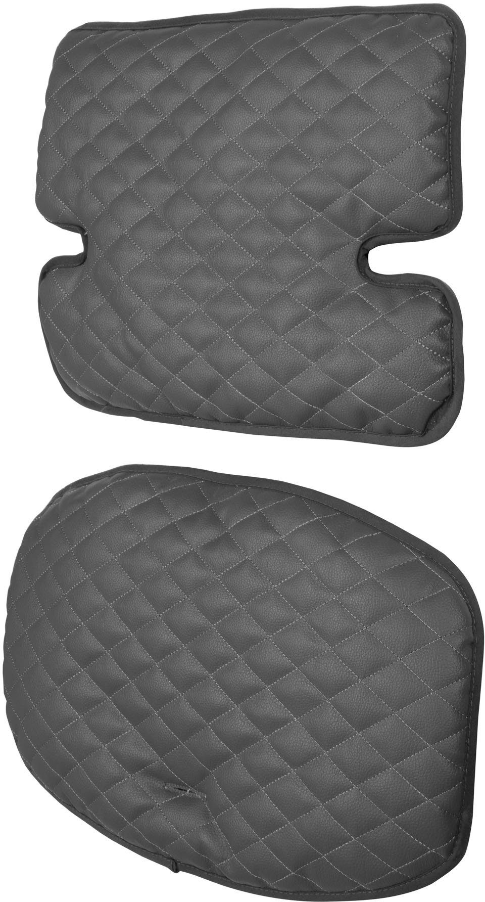 Roba® Stoelverkleiner Sit Up Luxe, grafiet gewatteerd, 2-delig (2-delig)