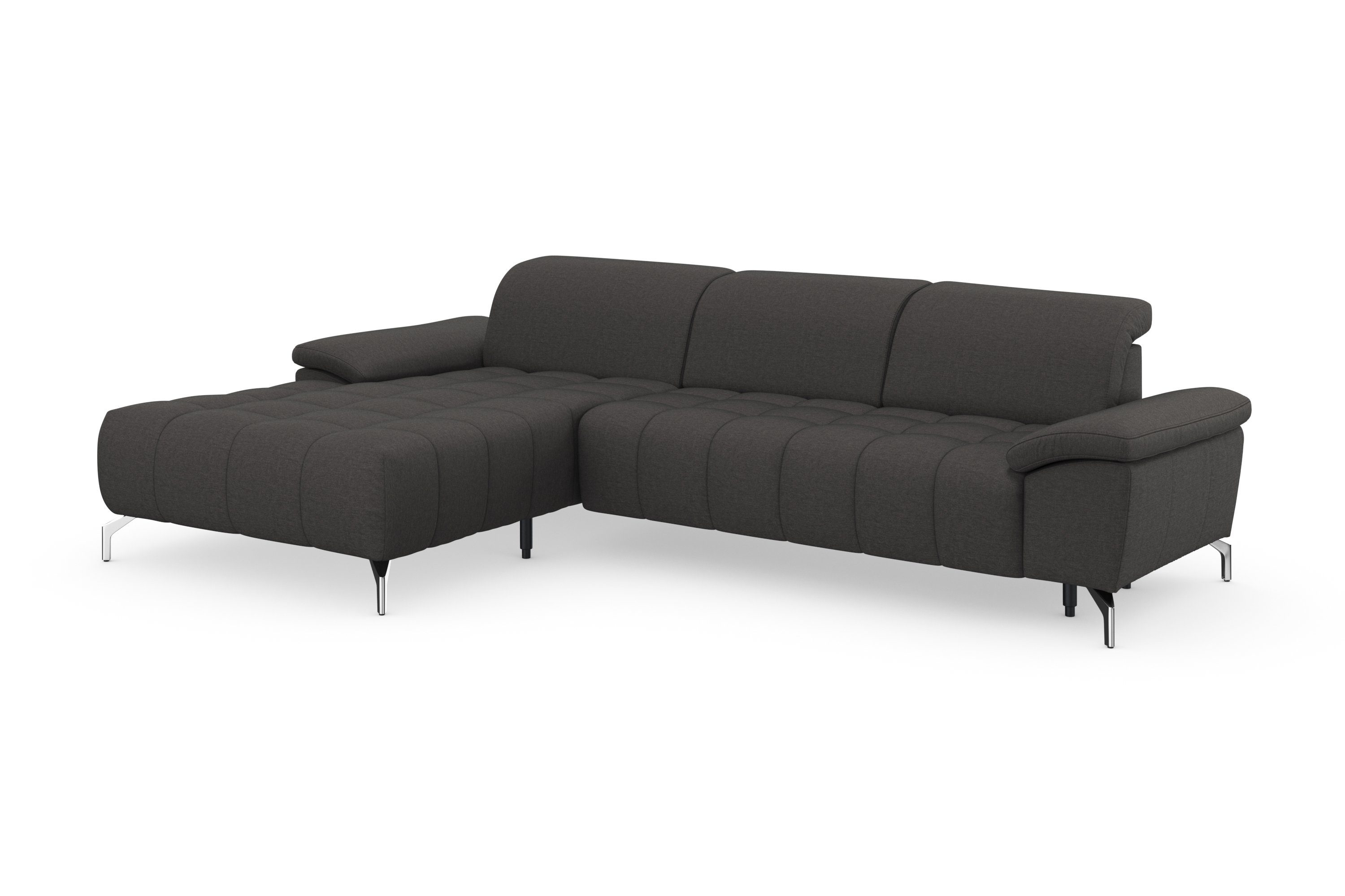 sit&more Hoekbank Cool L-vorm naar keuze met verstelbare hoofdsteun en uittrekzitting, motorisch