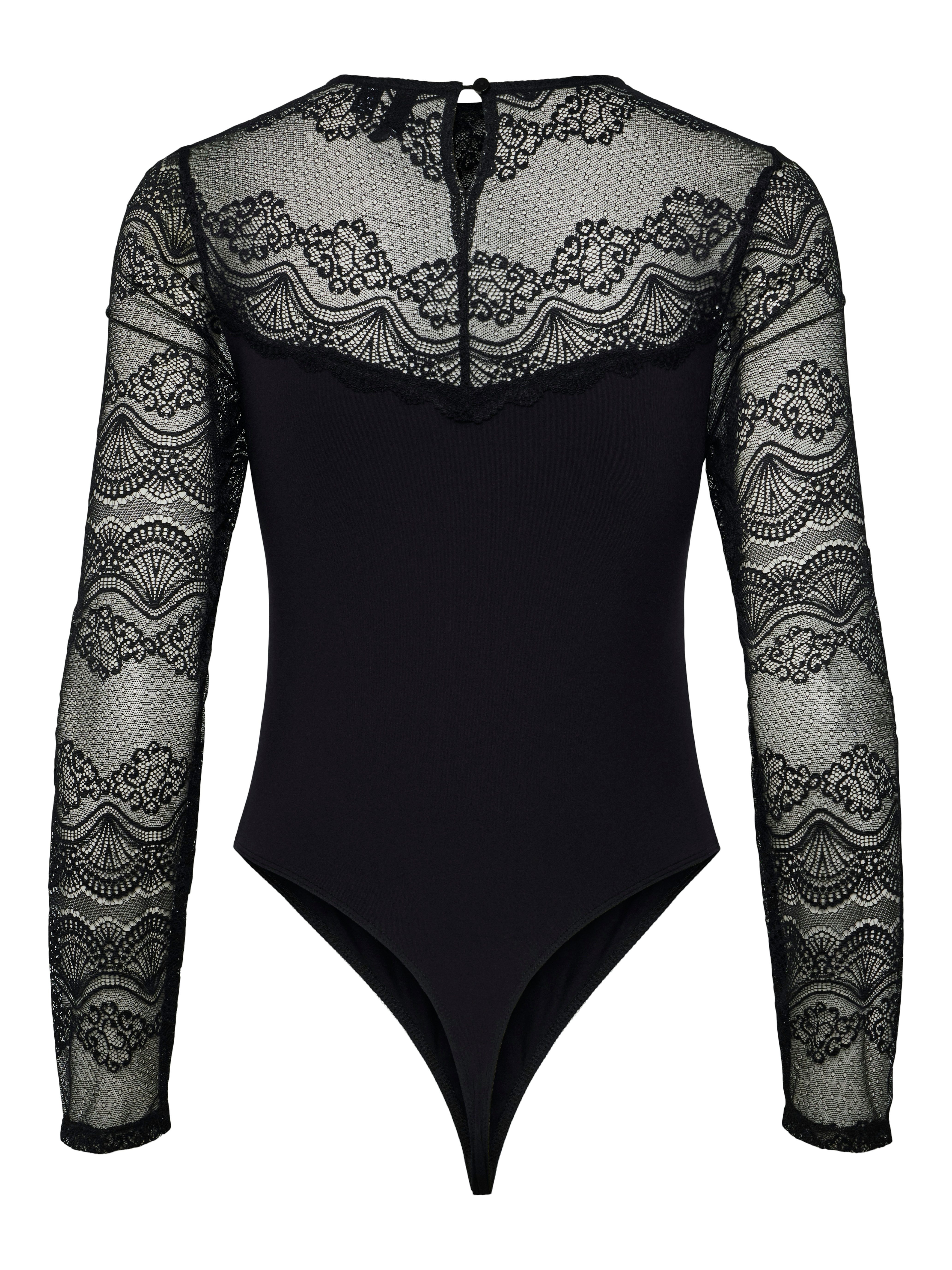pieces Body met lange mouwen PCSINNA LS BODYSTOCKING NOOS