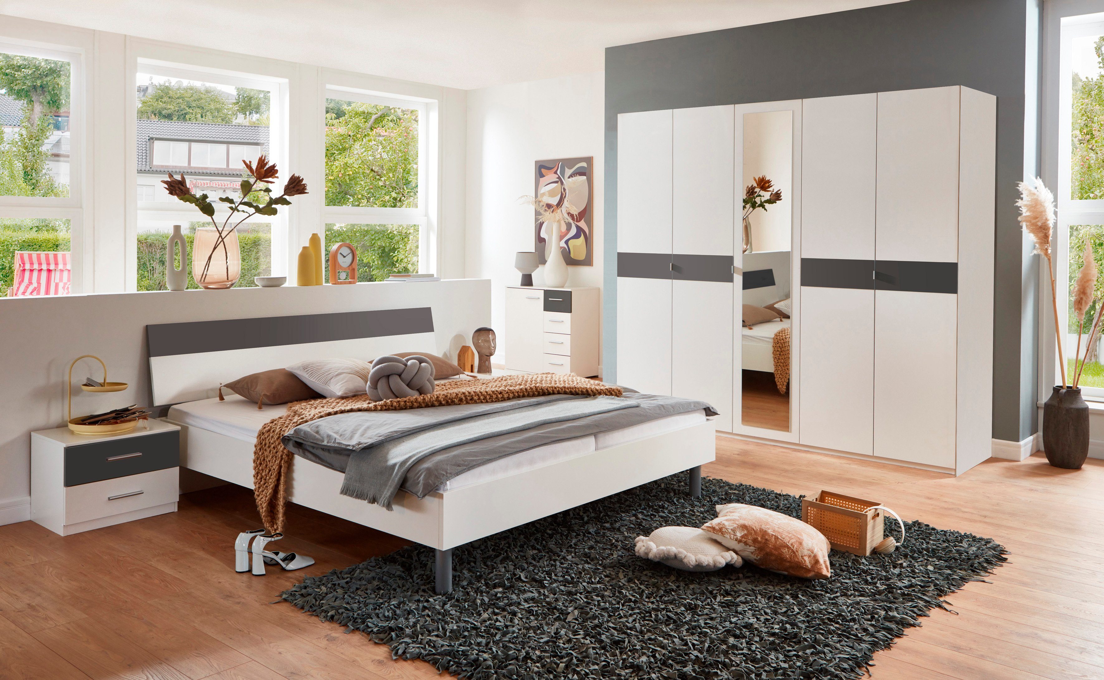 Wimex Futonbed Budapest Inclusief tweekleurig hoofdbord, ligvlak 180 x 200 cm