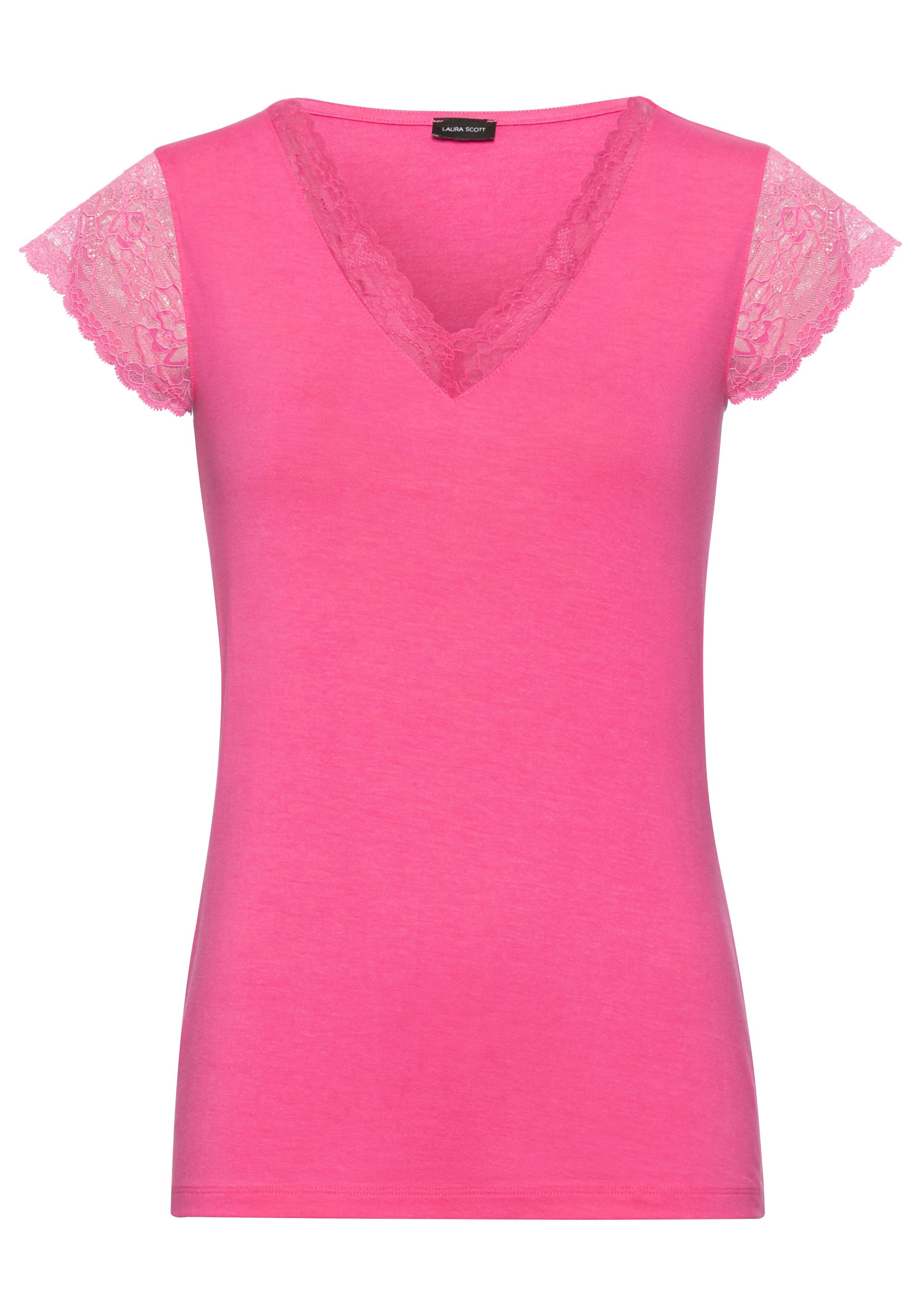Laura Scott T-shirt met elegante kant