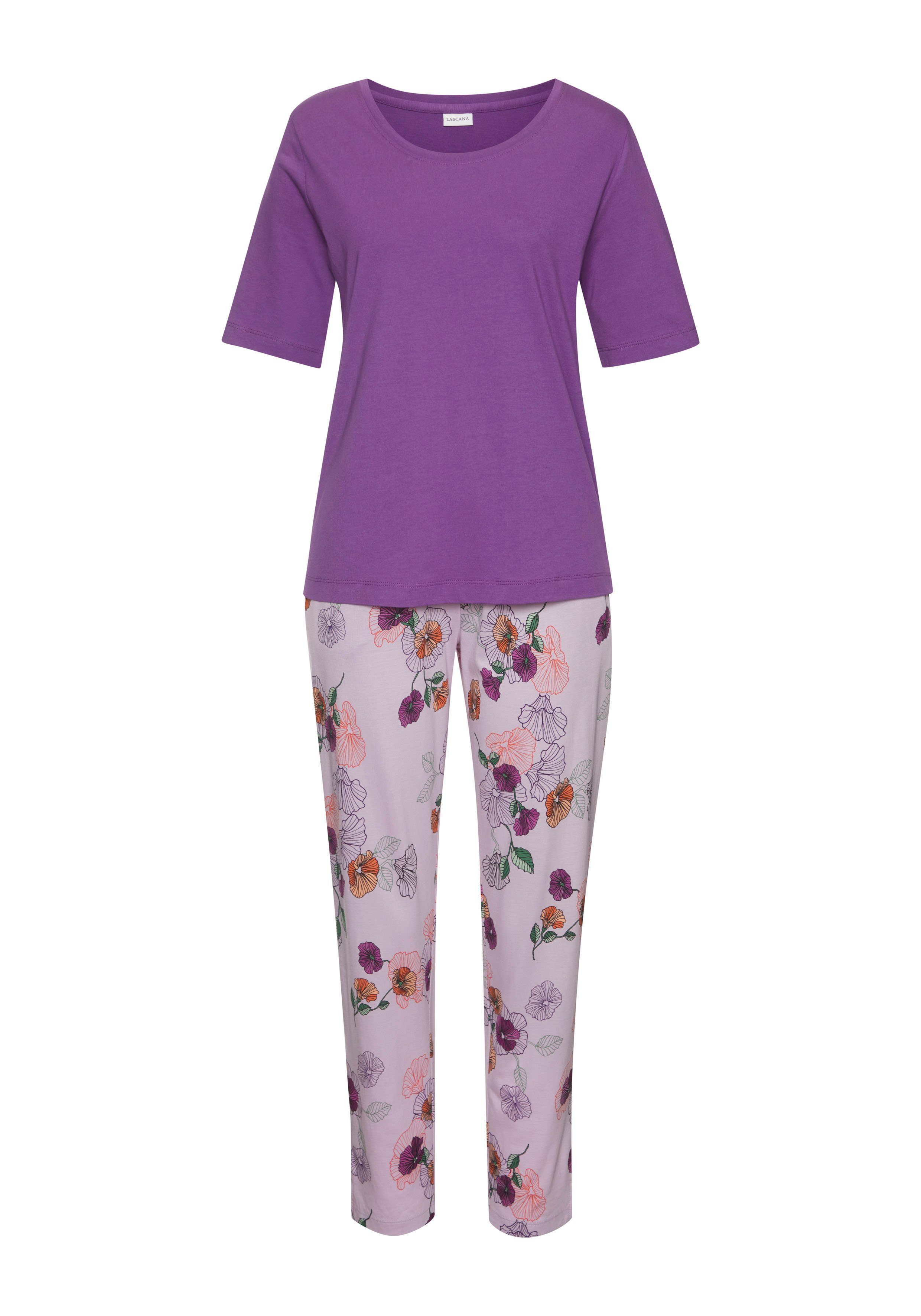 Vivance Dreams Pyjama met bloemdessin (2-delig)