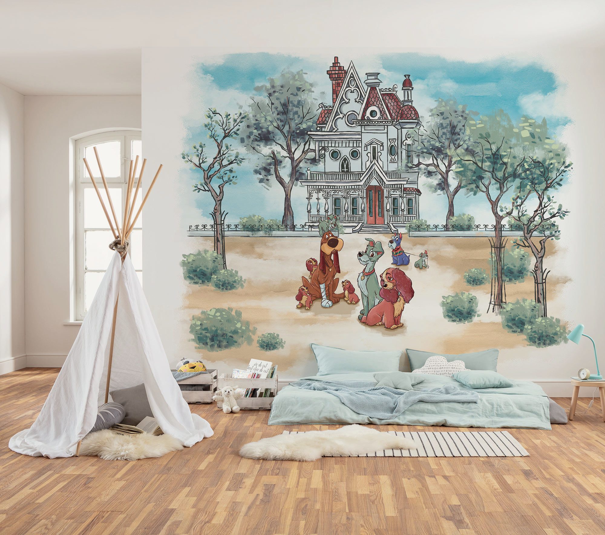 Komar Kinderbehang Disney Lady and the Tramp Sweet Home (1 stuk)