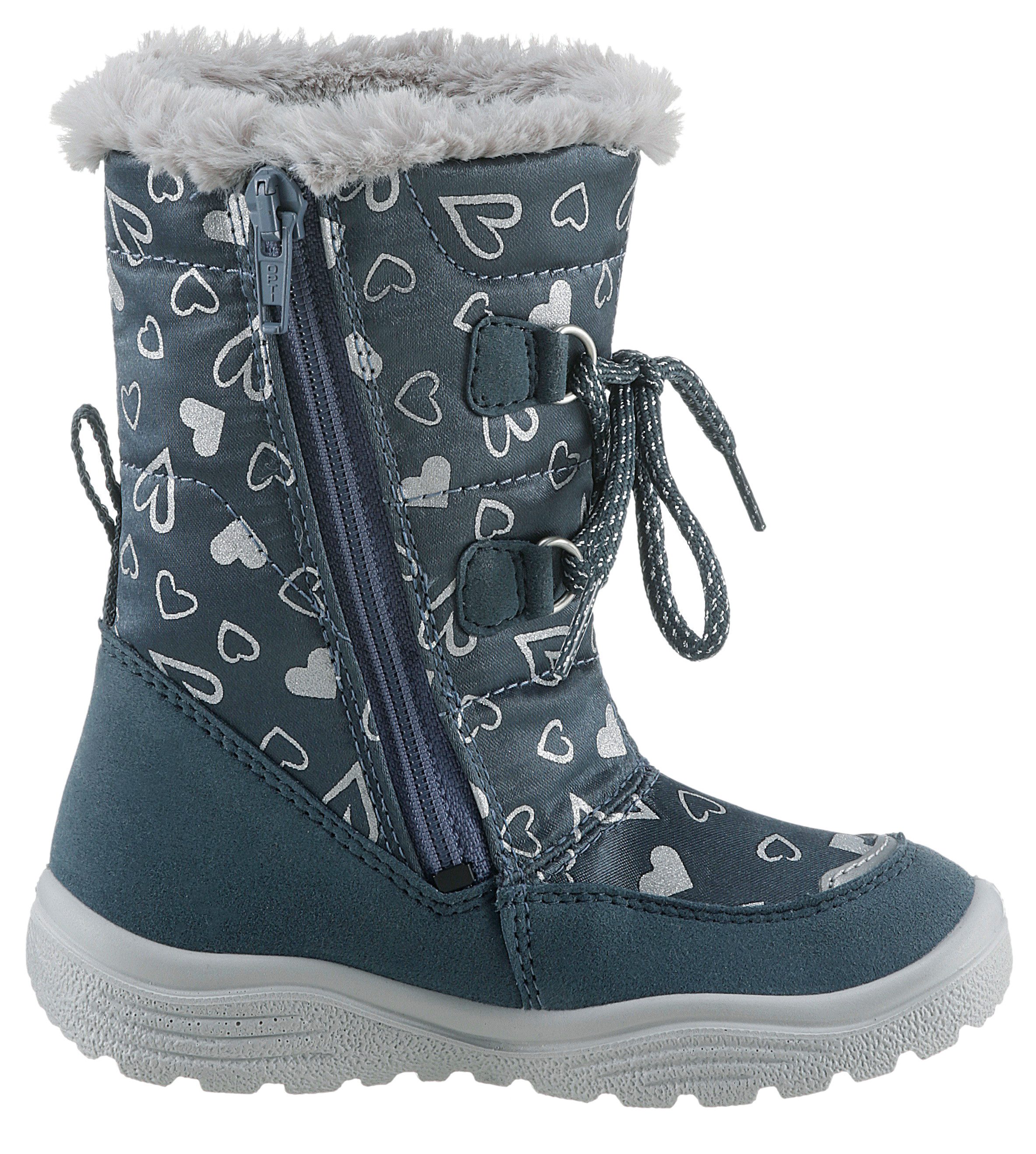 Superfit Winterlaarzen CRYSTAL WMS: middel Sneeuwlaarzen veterschoenen winterlaars met glitter