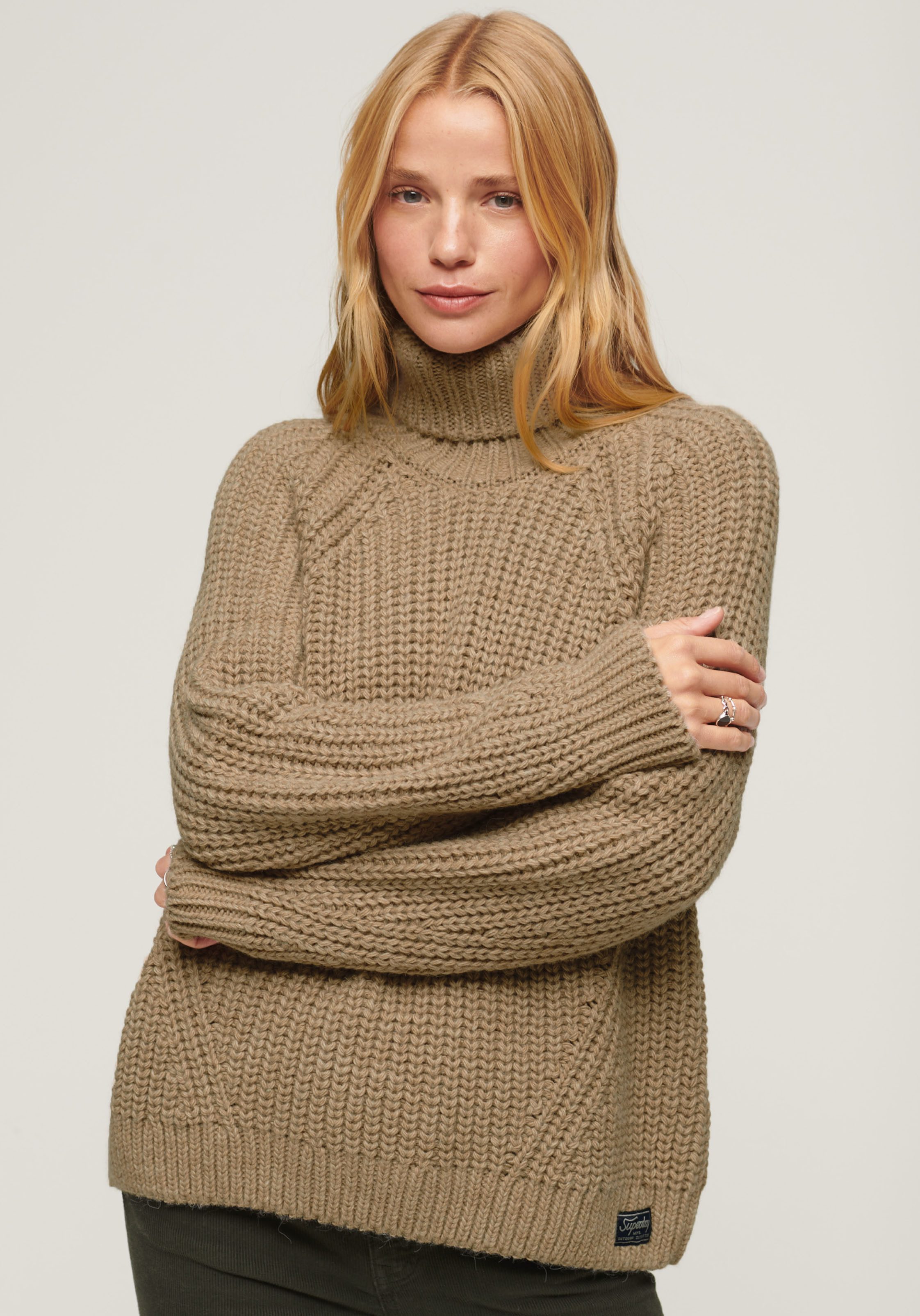 Superdry Gebreide trui Slouchy Stitch Roll Neck Knit