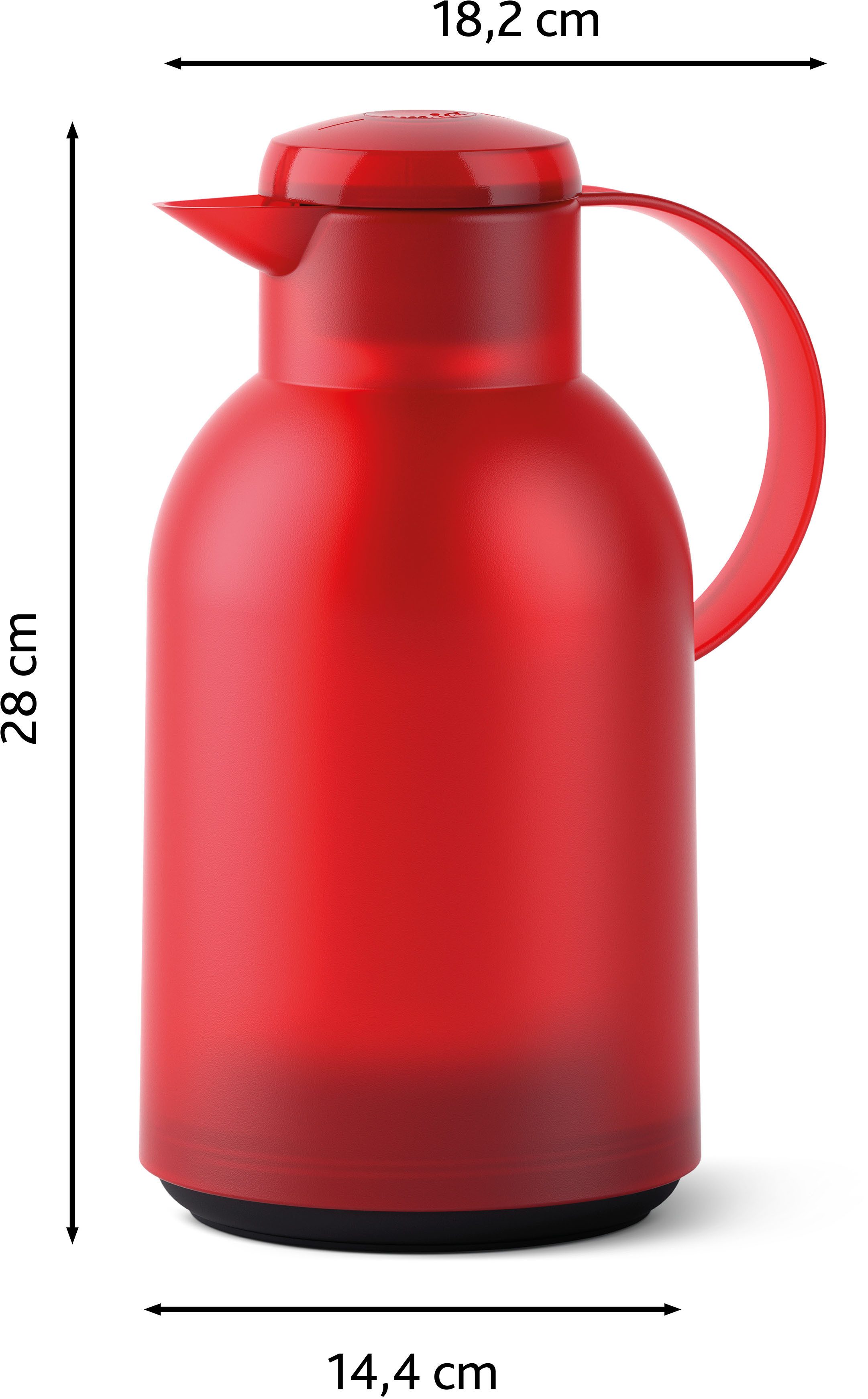 Emsa Thermoskan Samba XXL-model, tijdloos design, eenvoudige drukknop, 24u koud, 12u warm