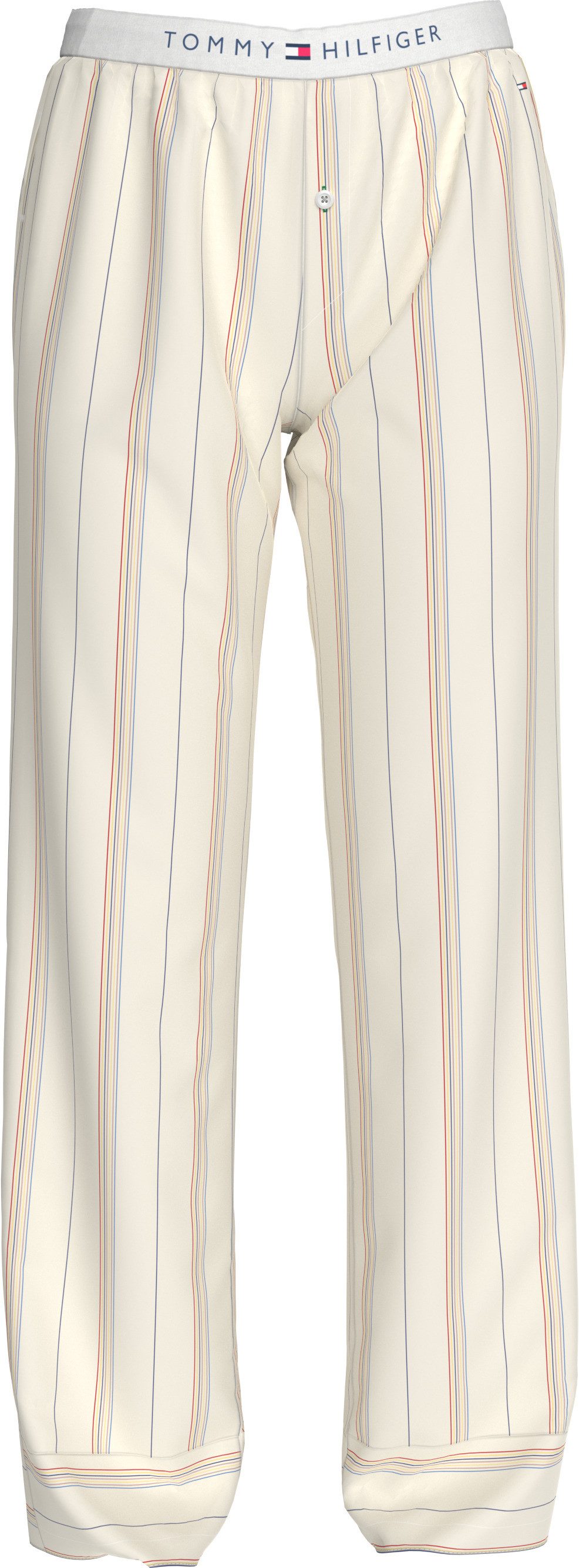 Tommy Hilfiger Underwear Loungebroek POPLIN PANTS met streepjespatroon, logo-bund