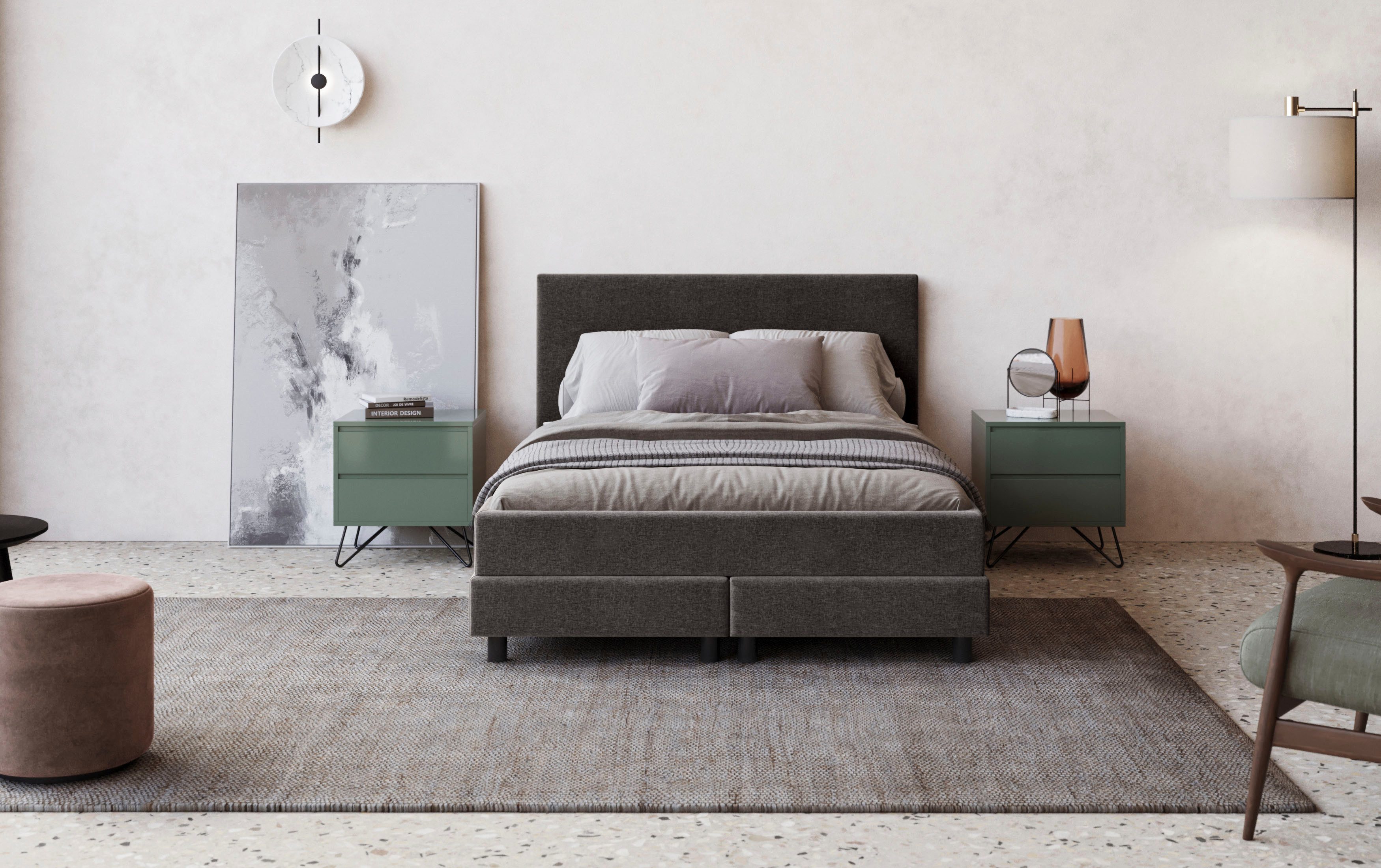 COTTA Boxspring Andorra incl. topper, verkrijgbaar in verschillende breedtes
