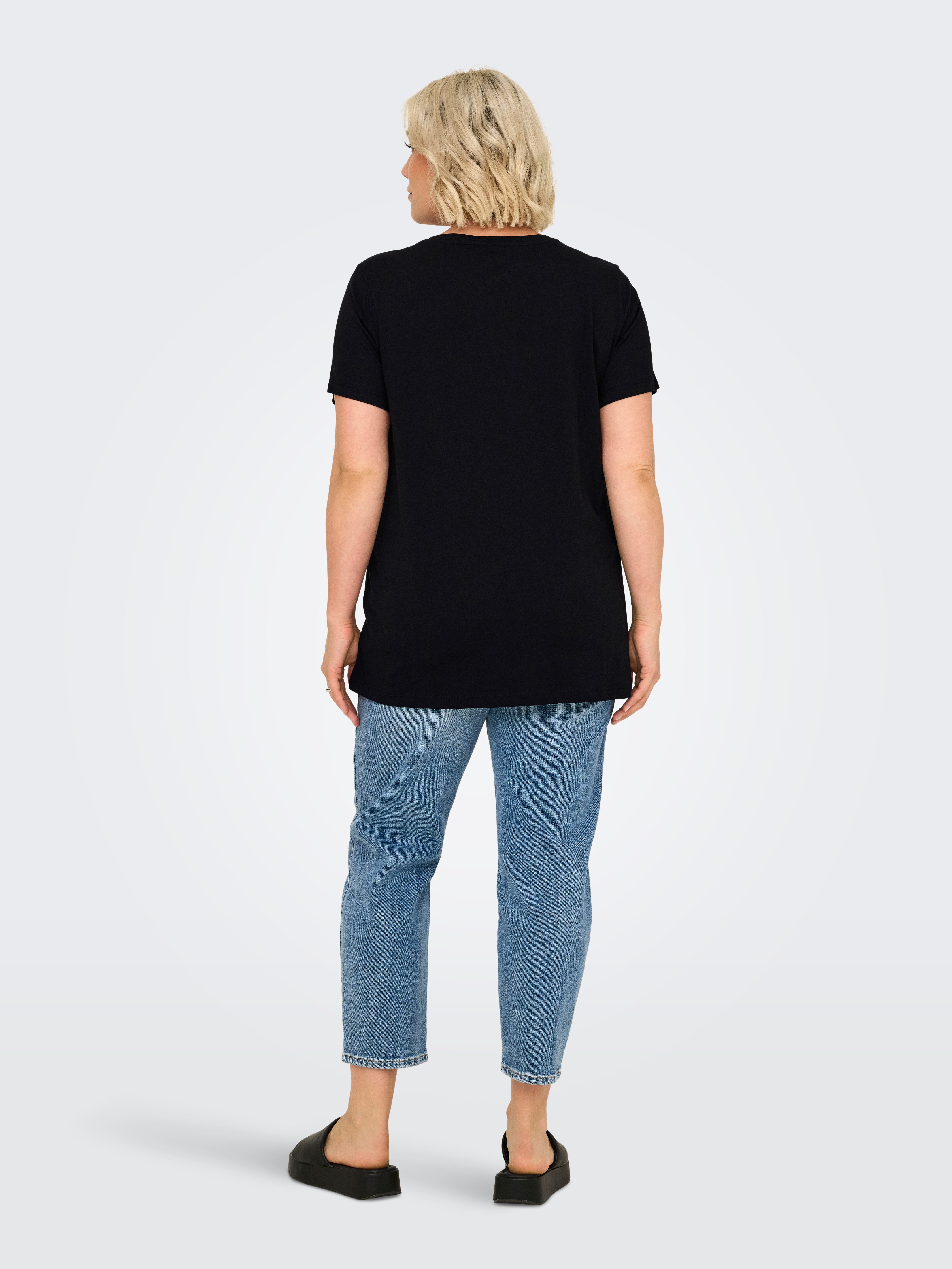 ONLY CARMAKOMA Shirt met korte mouwen CARSIMONE LIFE SS O-NECK JRS