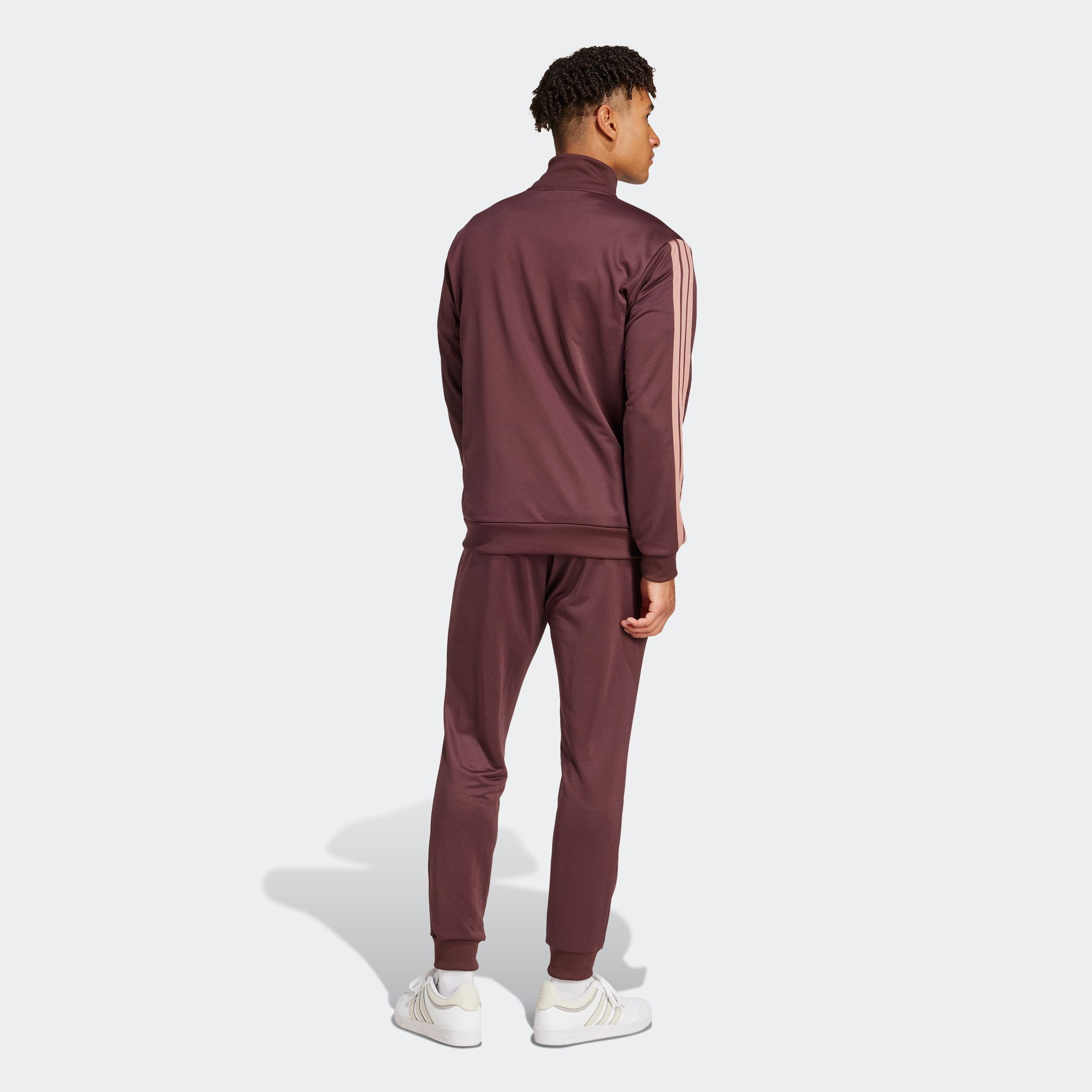 adidas Sportswear Trainingspak M 3S FT TT TS drie-strepen trainingspak van zacht french terry materiaal (2-delig)