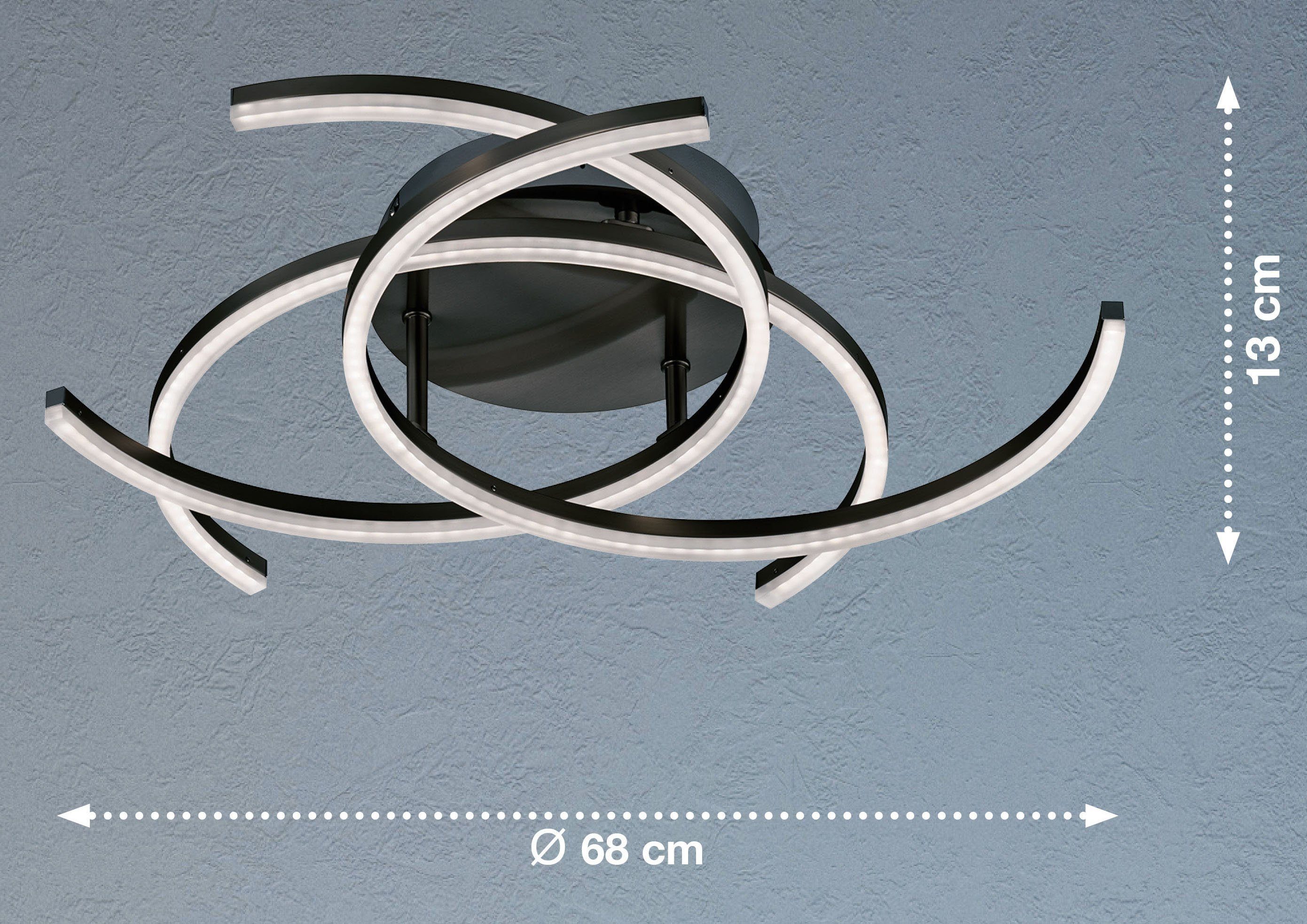 Honsel Leuchten Led-plafondlamp Visby (1 stuk)