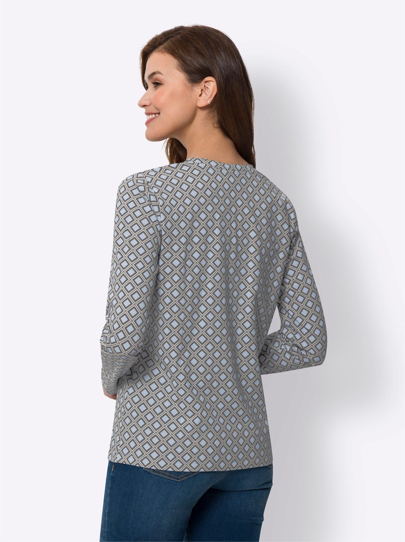heine Shirt met lange mouwen Gedessineerd shirt (1-delig)