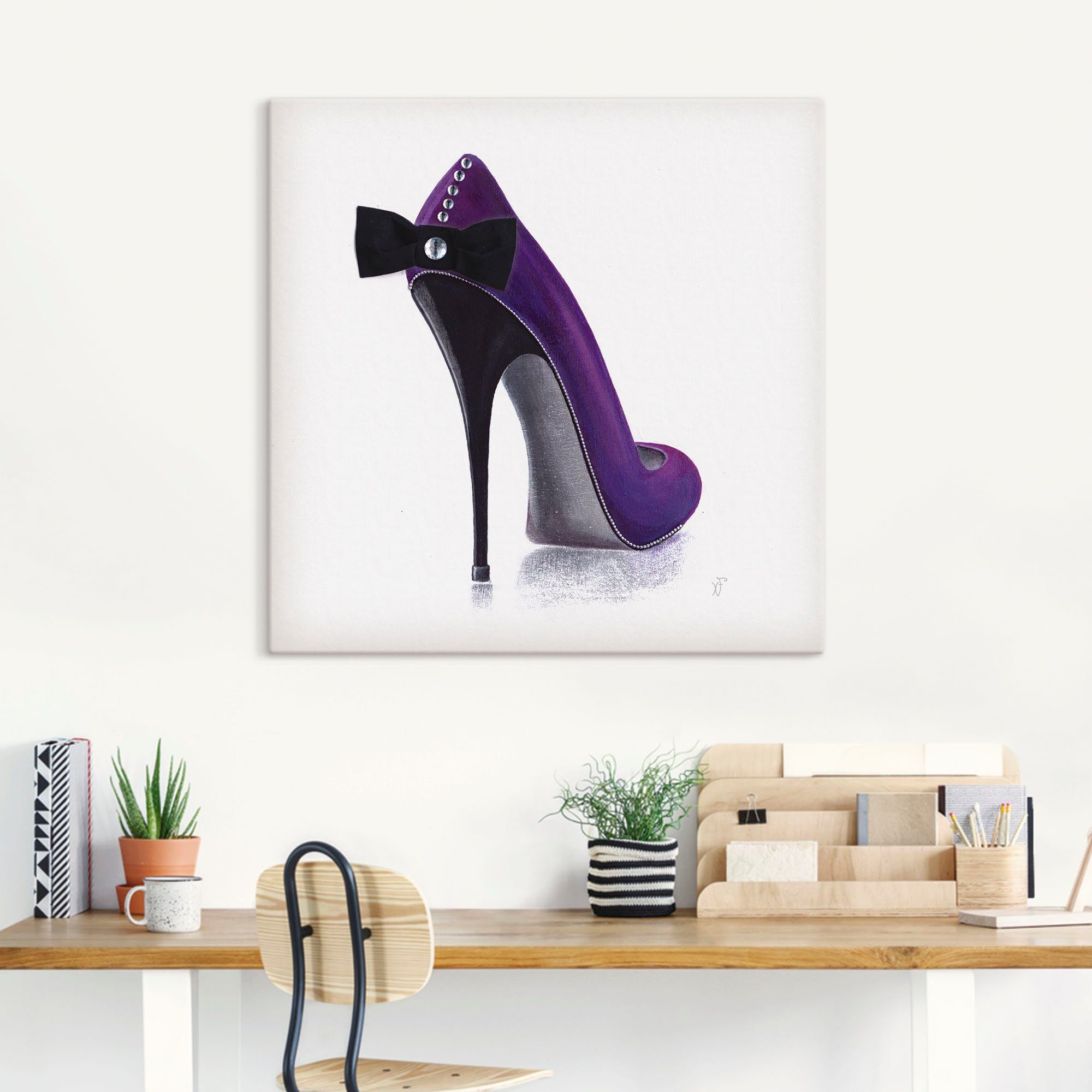 Artland Artprint op linnen Damesschoenen - violet model