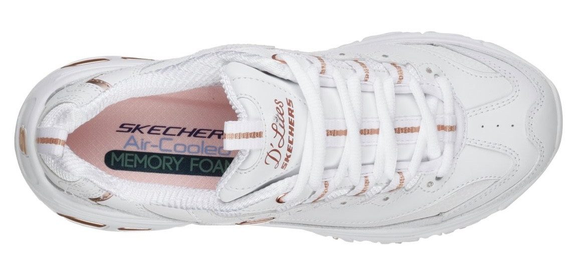 Skechers Sneakers D´Lites-Fresh Start Vrijetijdsschoen, lage schoen, veterschoen met bio-dri-uitrusting