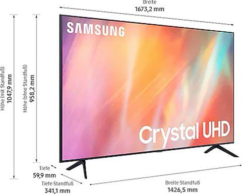 Samsung Led-TV GU75AU7199UXZG, 189 cm / 75", 4K Ultra HD, Smart TV, HDR,Crystal Processor 4K,Q-Symphony,Contrast Enhancer