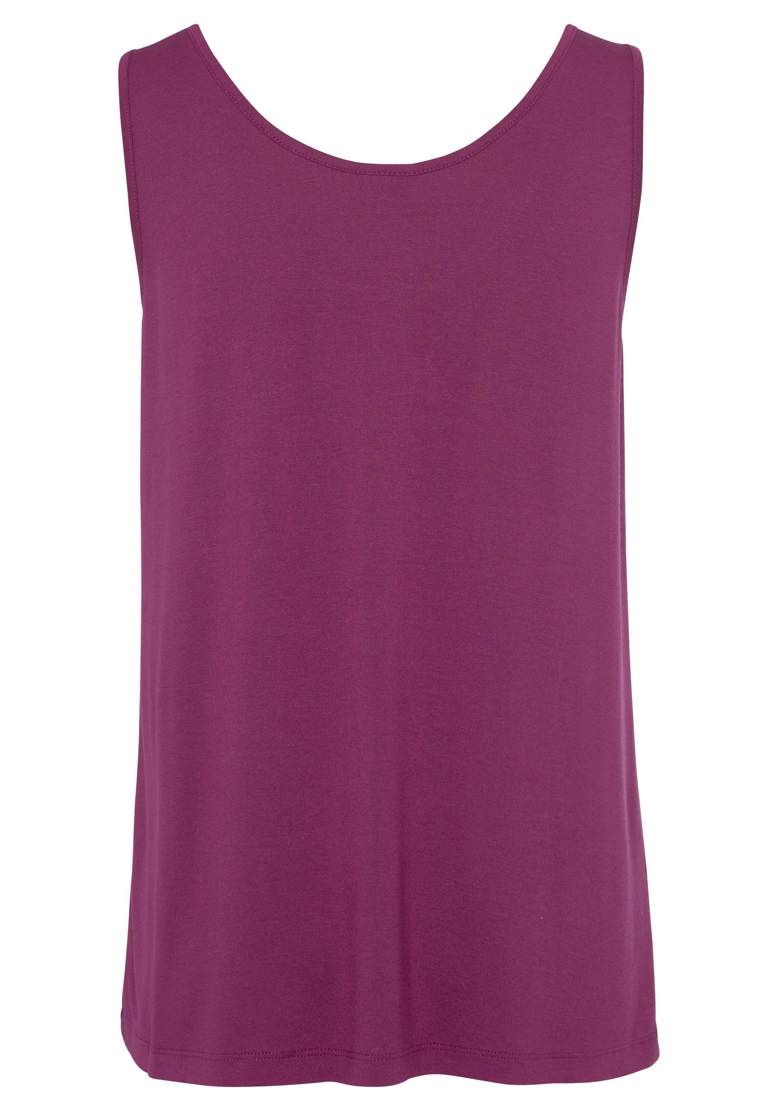 Beachtime Tanktop van viscose, losse pasvorm, basis (Set van 2)